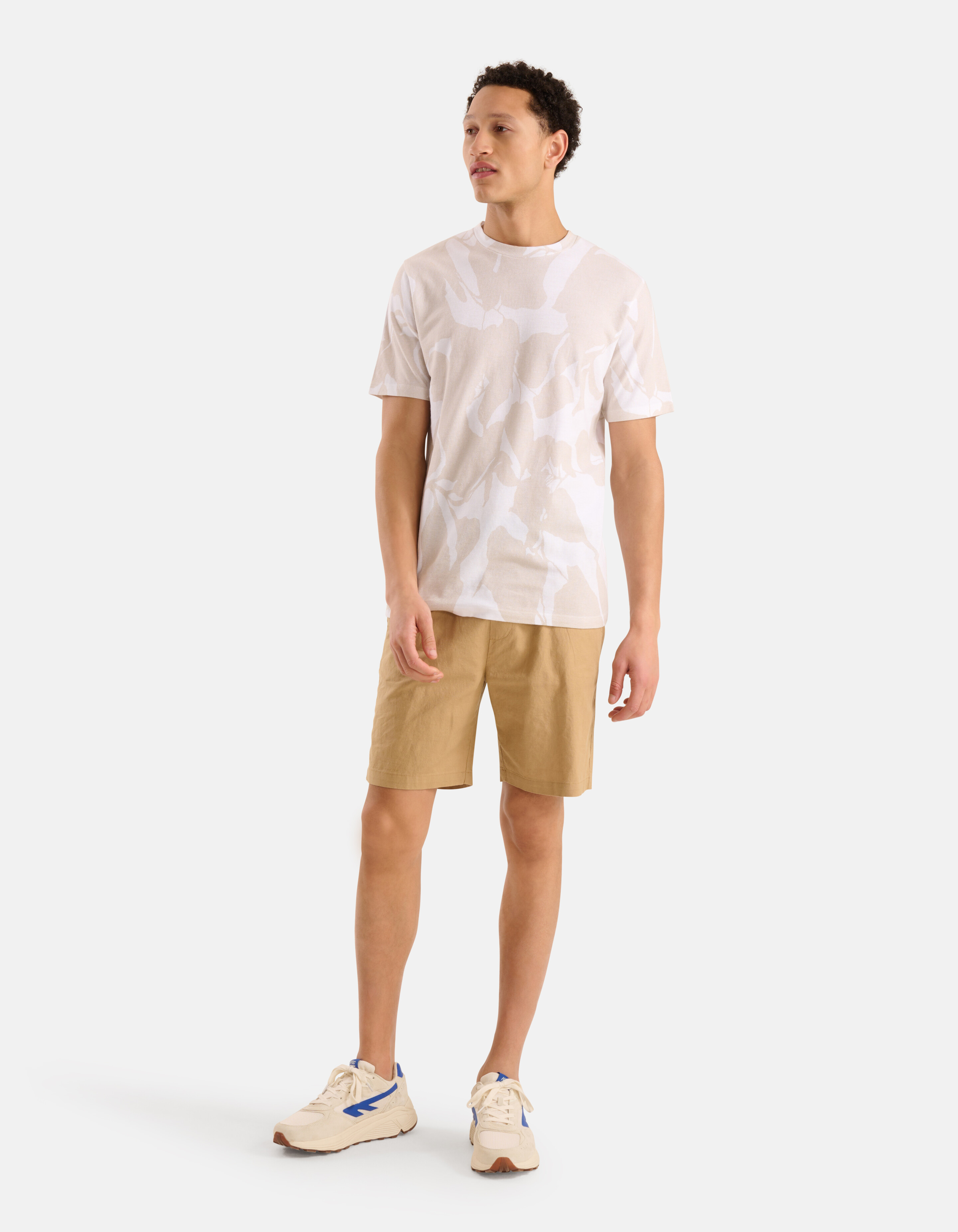 Wasserdruck-T-Shirt Beige SHOEBY MEN