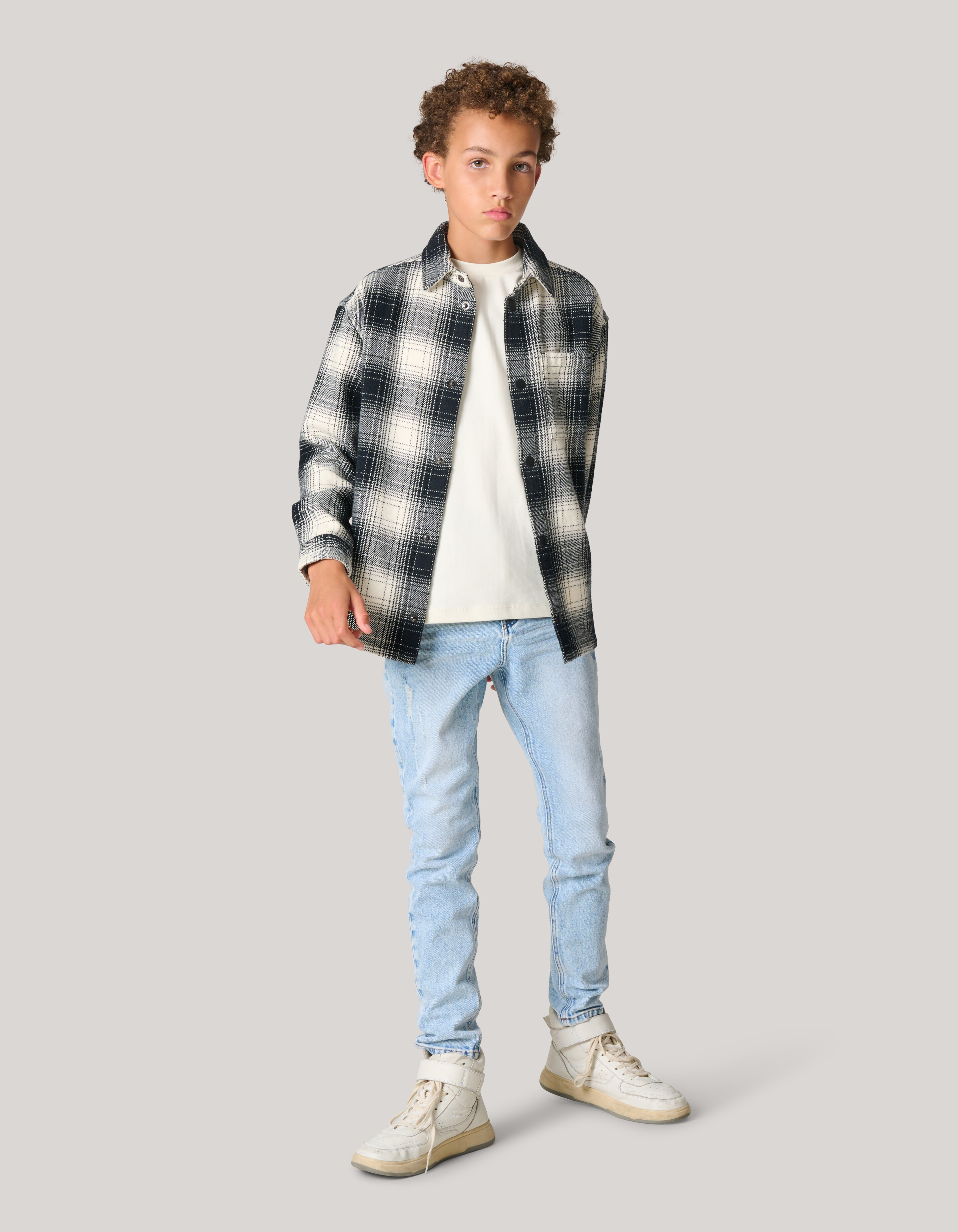 Geblockte Jacke schwarz/off-weiß SHOEBY BOYS