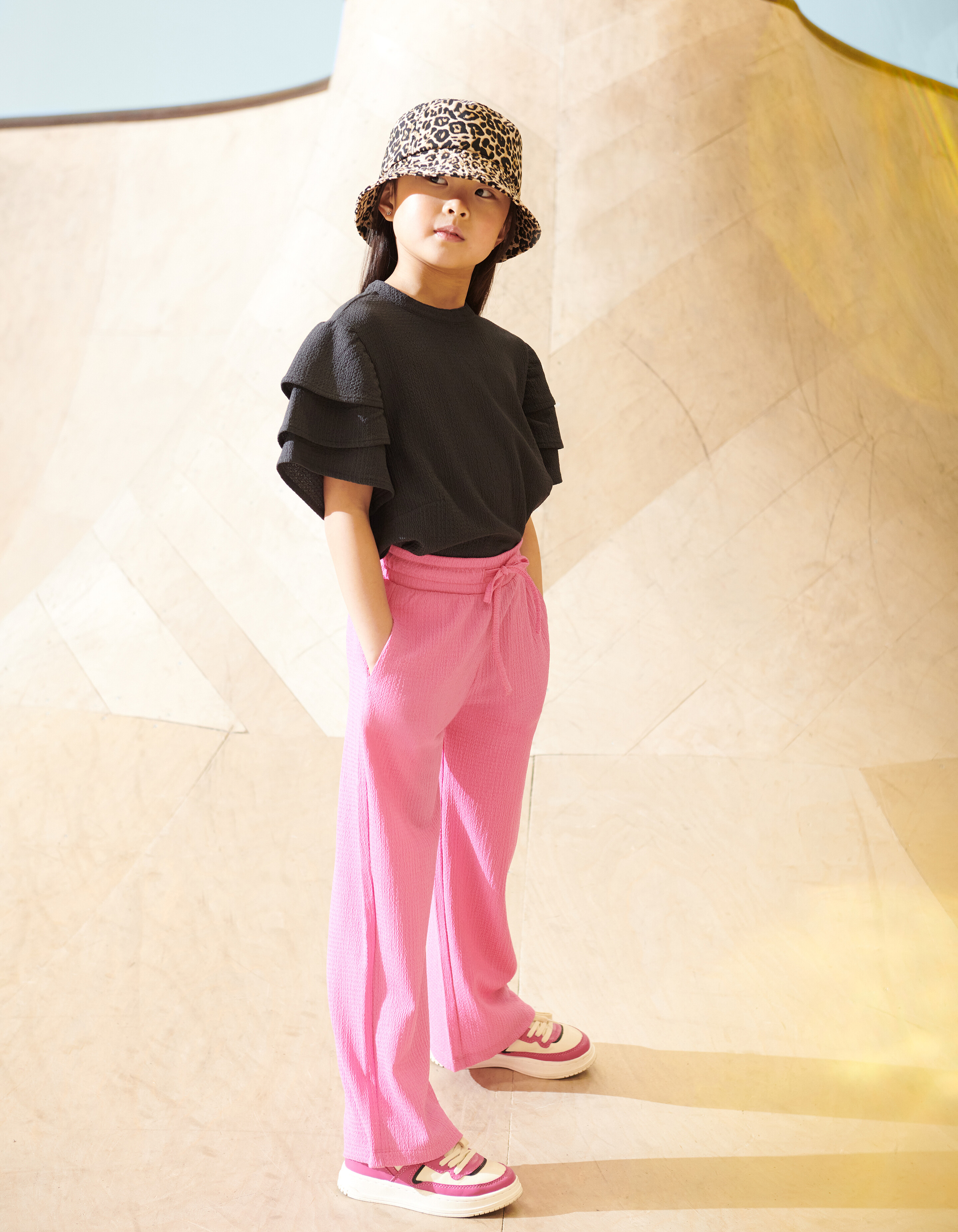 Crinkle Palazzo Hose Rosa SHOEBY GIRLS