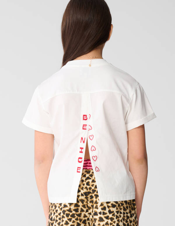 Split Artwork T-Shirt Wei&szlig; SHOEBY GIRLS