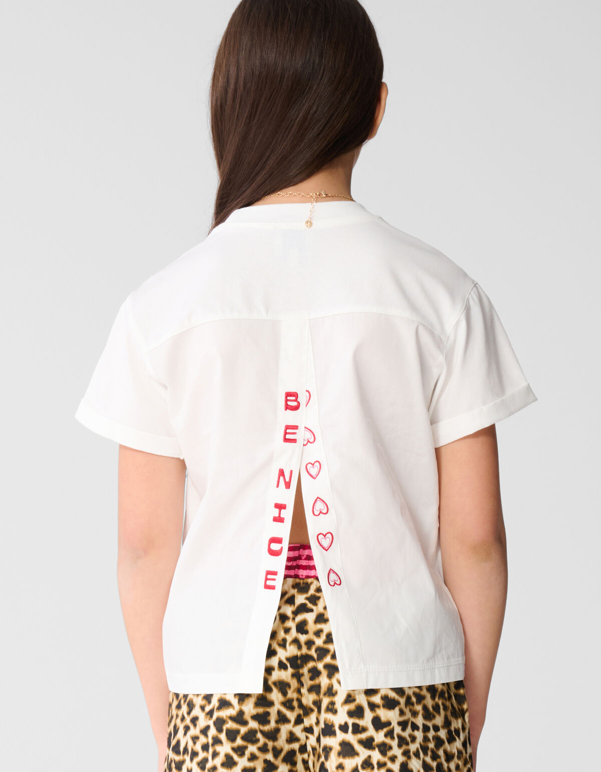 Split Artwork T-Shirt Wei&szlig; SHOEBY GIRLS