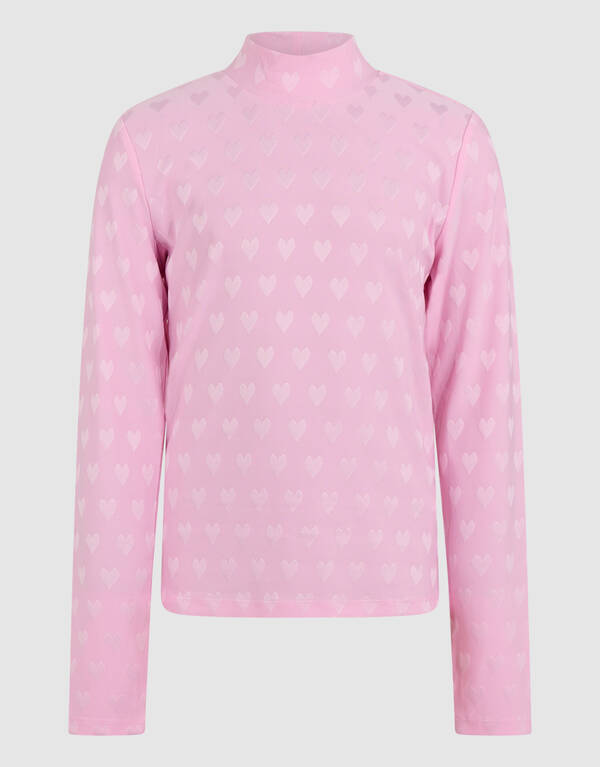 Herzmuster Longsleeve Top Rosa SHOEBY GIRLS