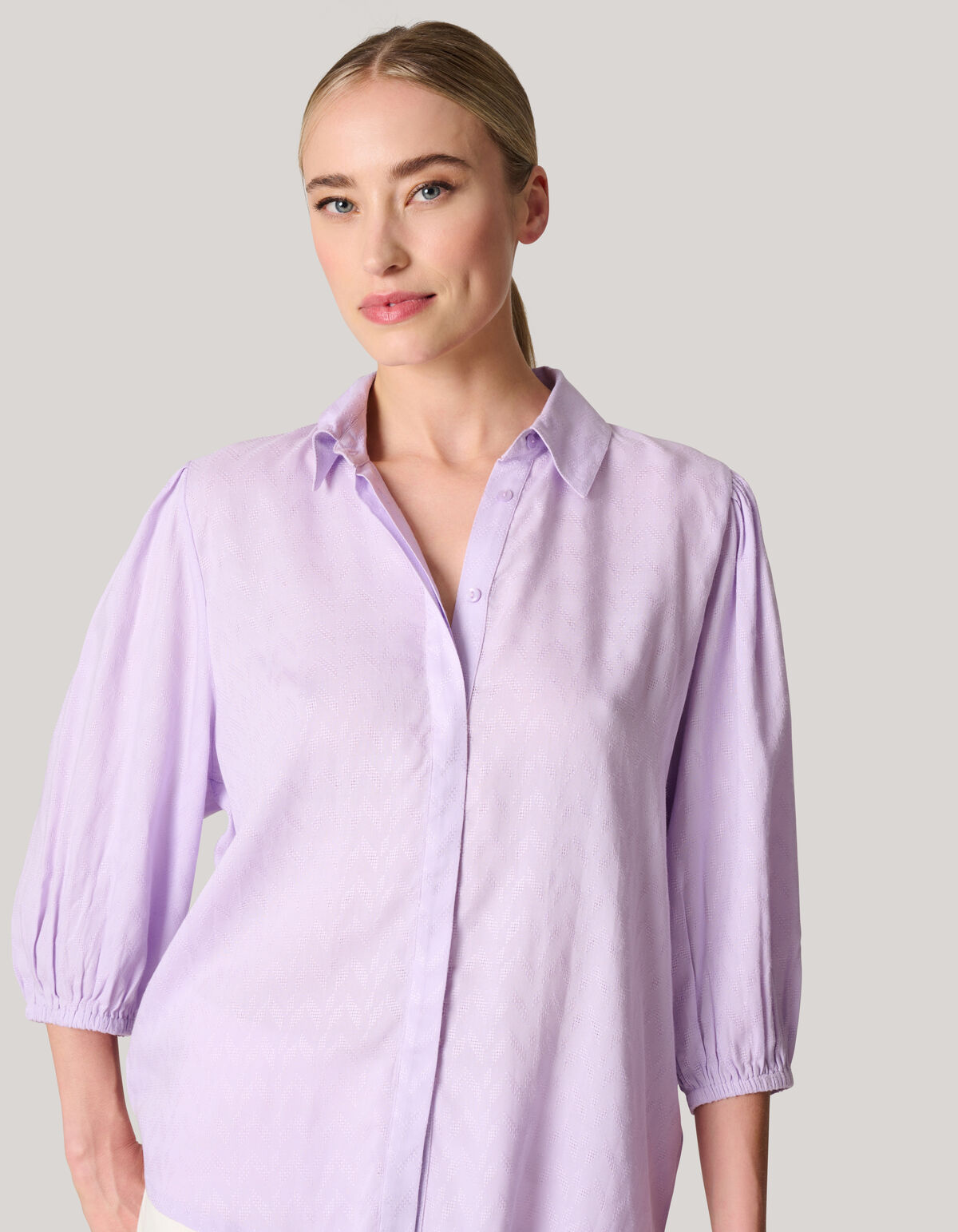 Jacquard Bluse Hellviolett SHOEBY WOMEN