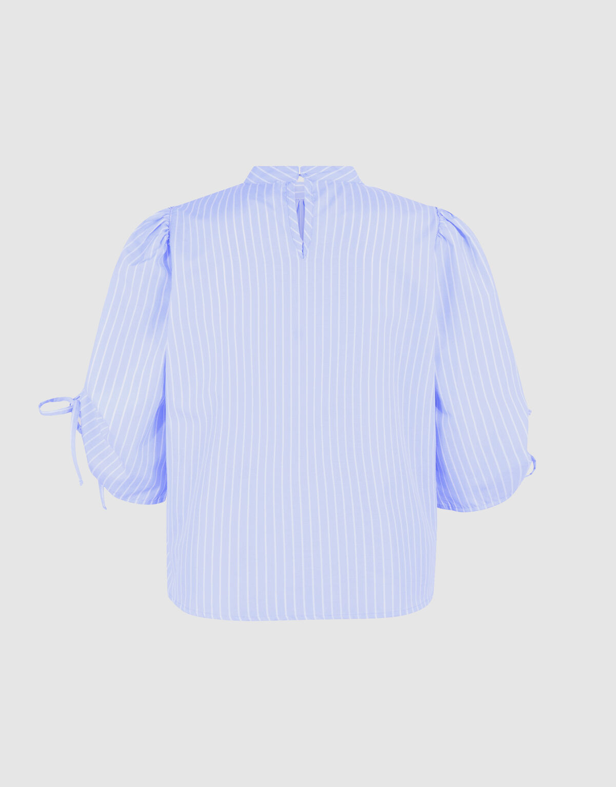 Bluse mit Nadelstreifen- und Kord&auml;rmeln Hellblau SHOEBY WOMEN