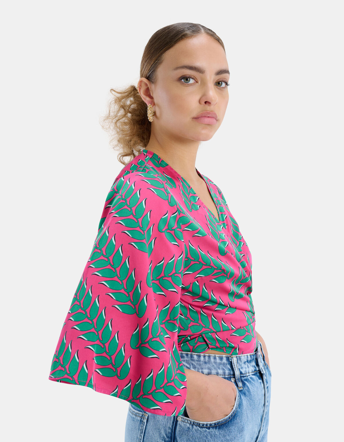 Bedrucktes Wrap Top EKSEPT