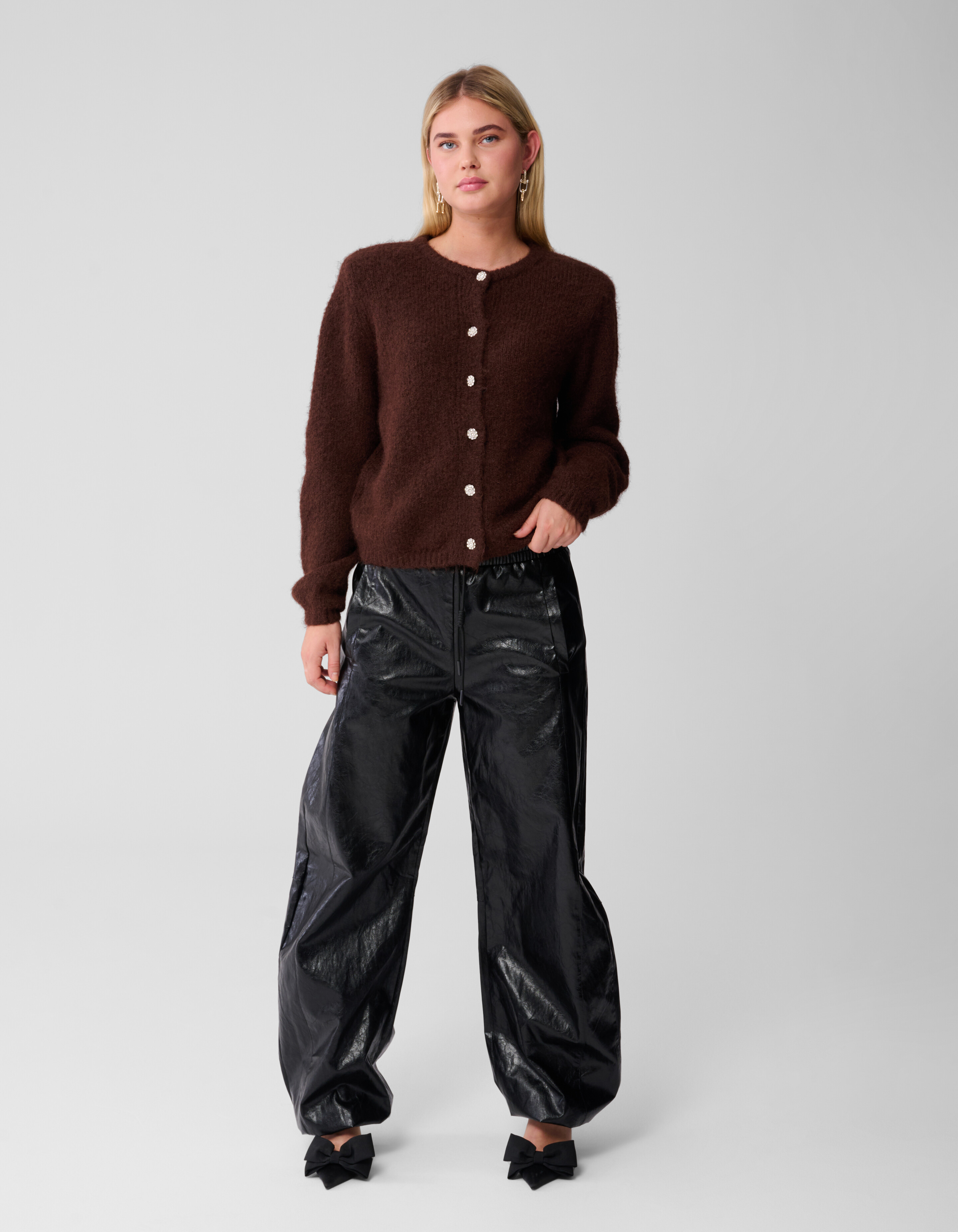 Zweibrüstige Strickweste Braun SHOEBY WOMEN