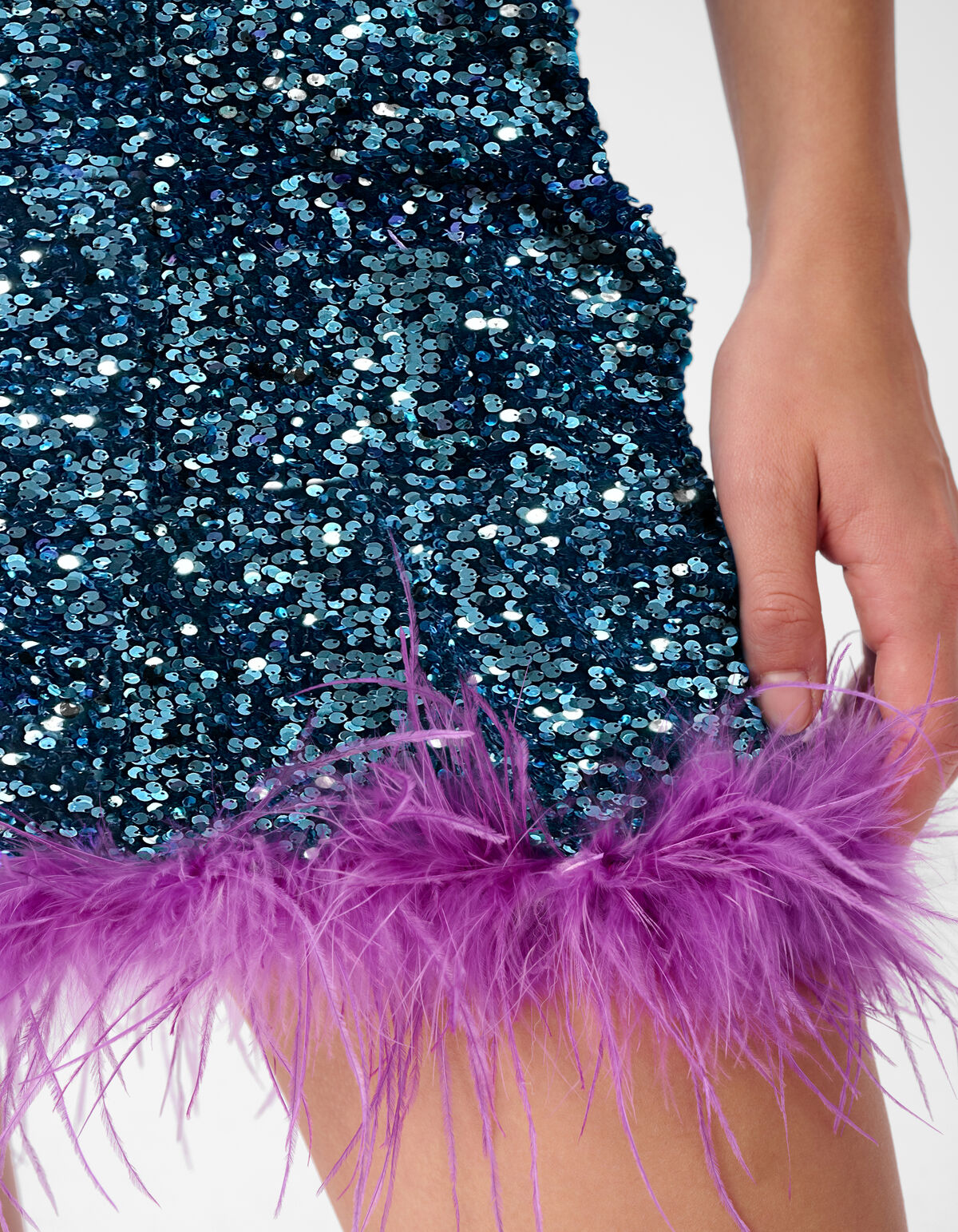 Pailletten Minirock Blau SHOEBY WOMEN