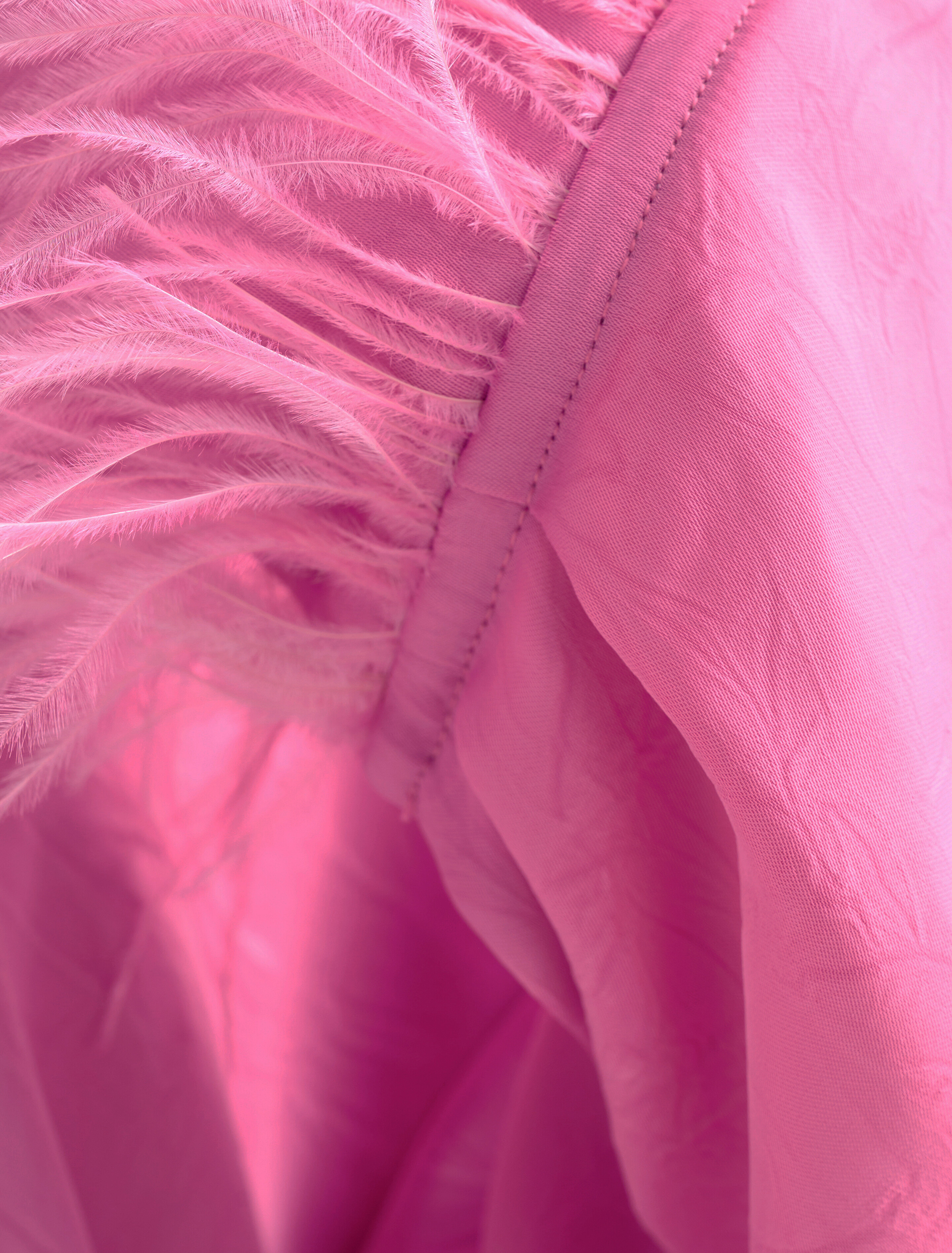 Satin Bluse mit Federn Rosa SHOEBY WOMEN