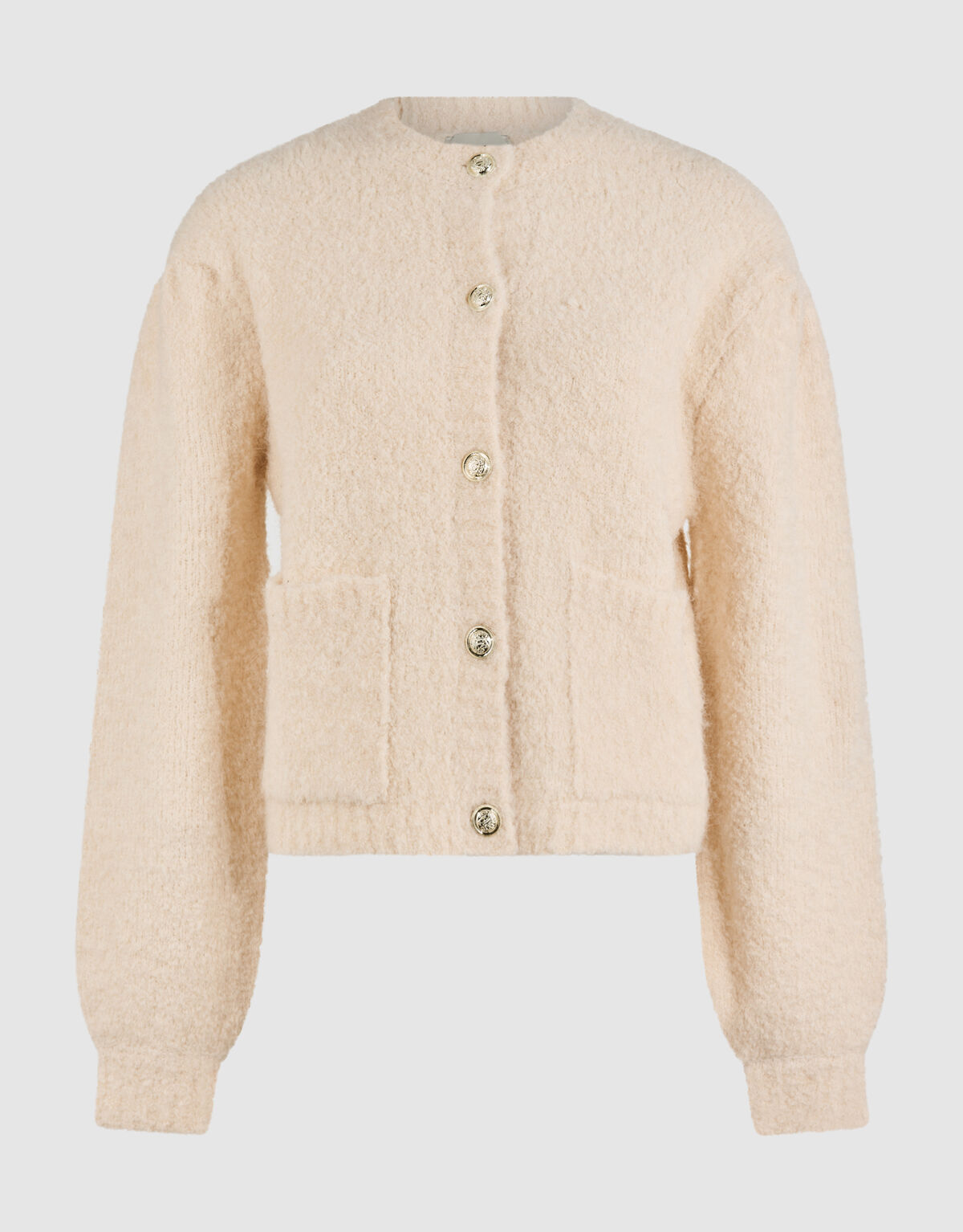 Teddy Knit Cardigan Off-White SHOEBY WOMEN