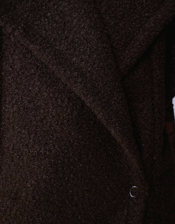 Oversize Teddyweste Dunkelbraun SHOEBY WOMEN