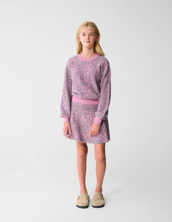 Leoparden-Strickpullover Rosa SHOEBY GIRLS