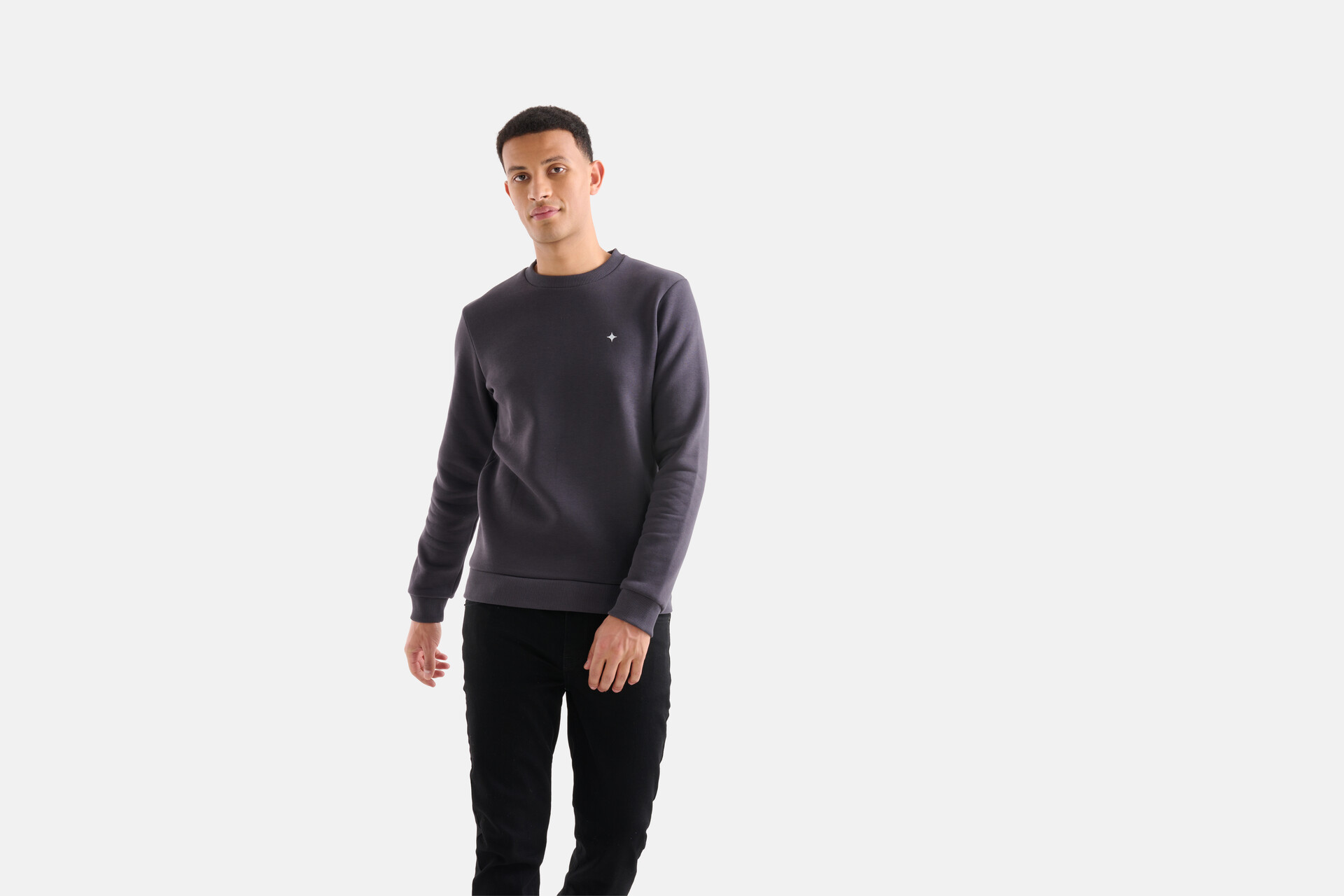 Sparkle Pullover Dunkelgrau SHOEBY MEN