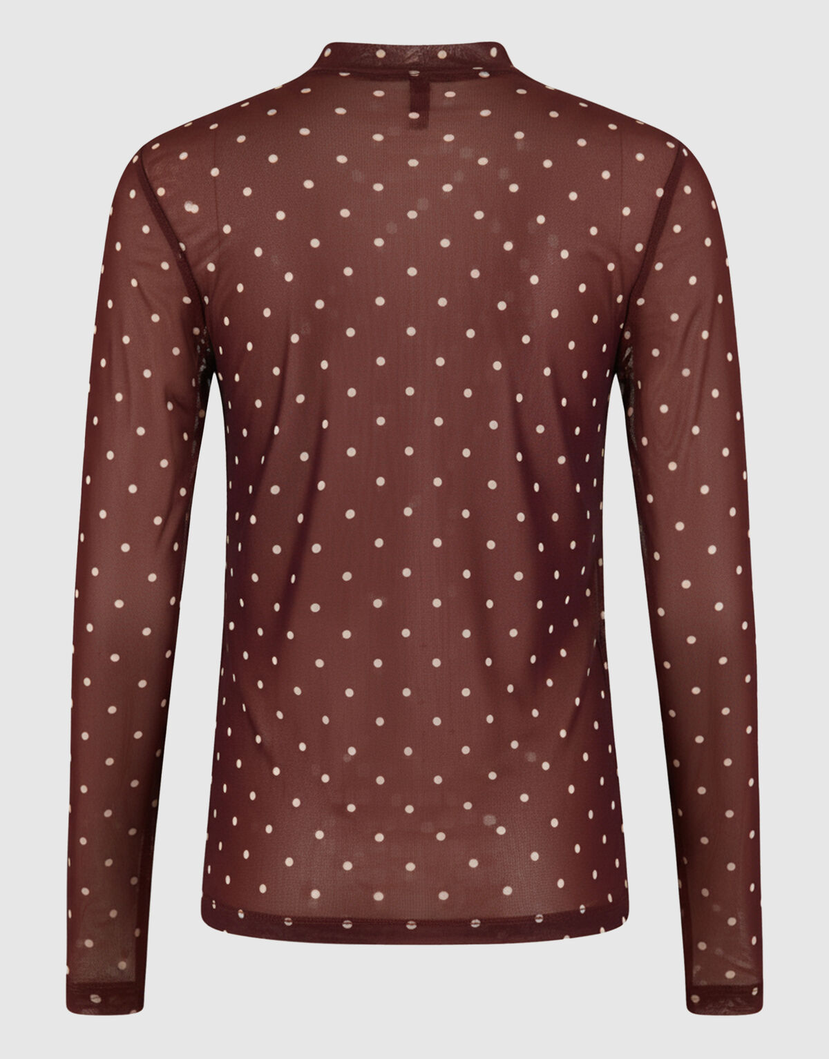 Dunkelbraunes Mesh-Dot-Top SHOEBY WOMEN