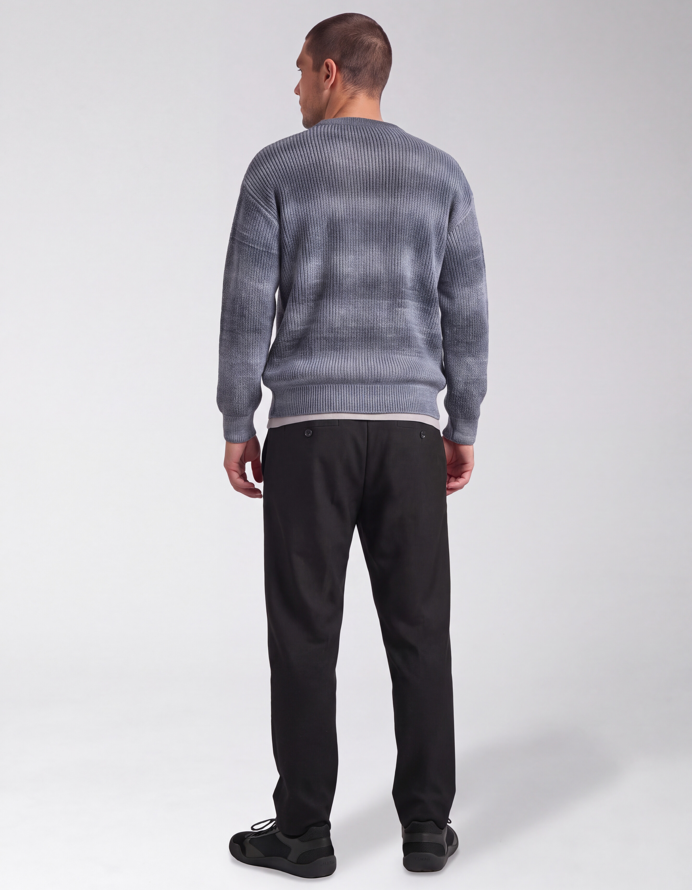 Gradient Strickpullover Grau SHOEBY MEN