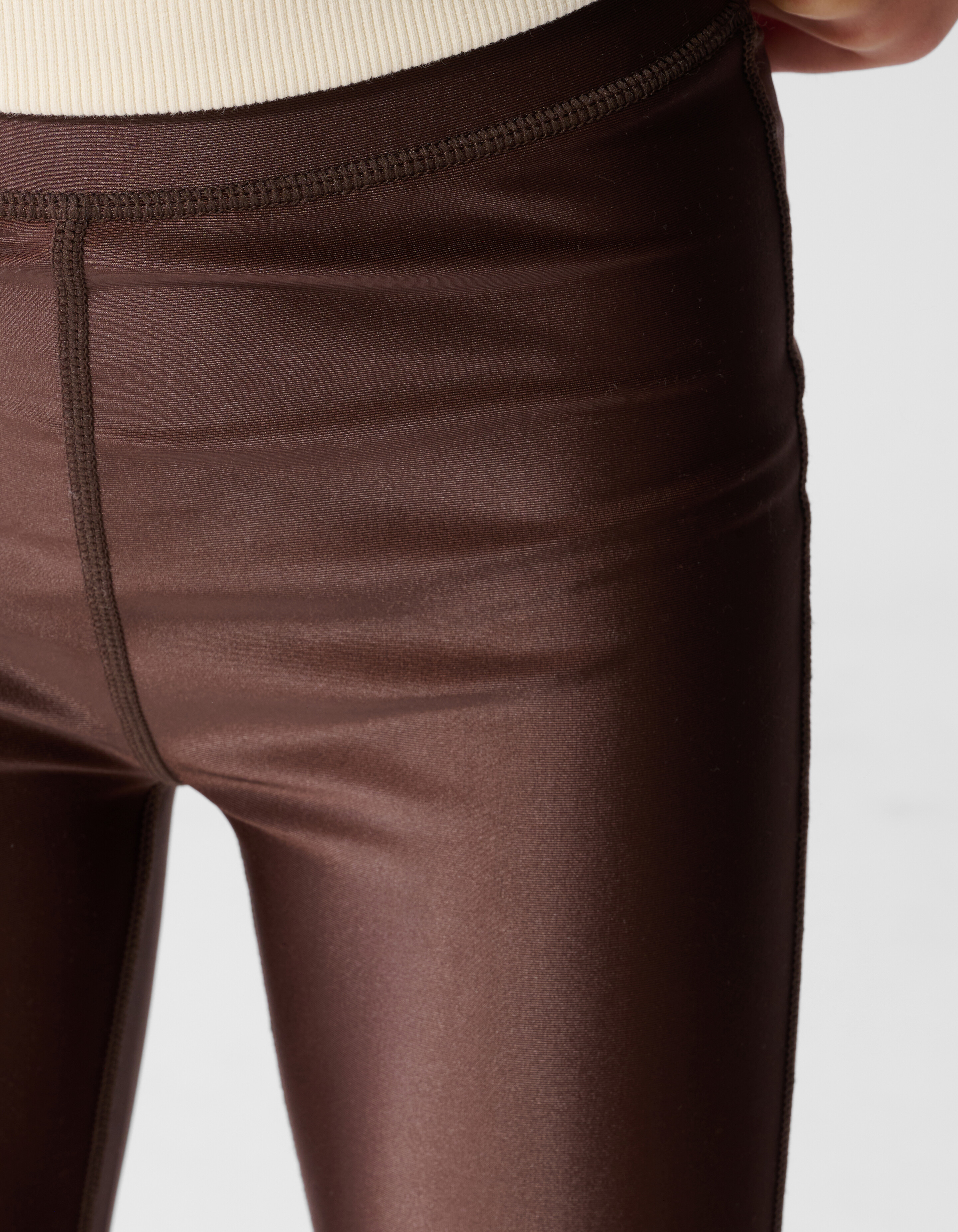 Gl&auml;nzende Leggings Dunkelbraun SHOEBY GIRLS