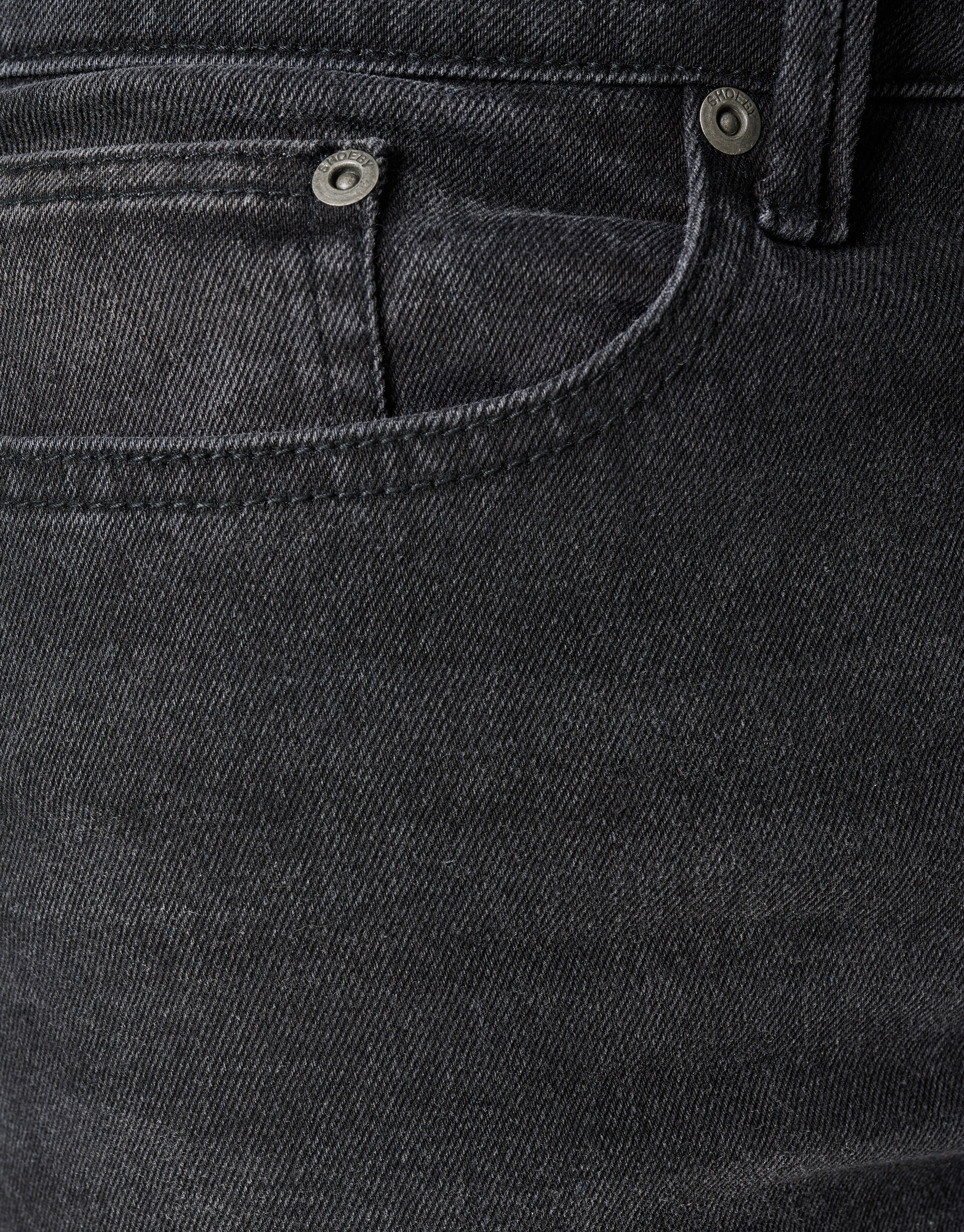 Washed Tapered Jeans Zwart L32 SHOEBY MEN