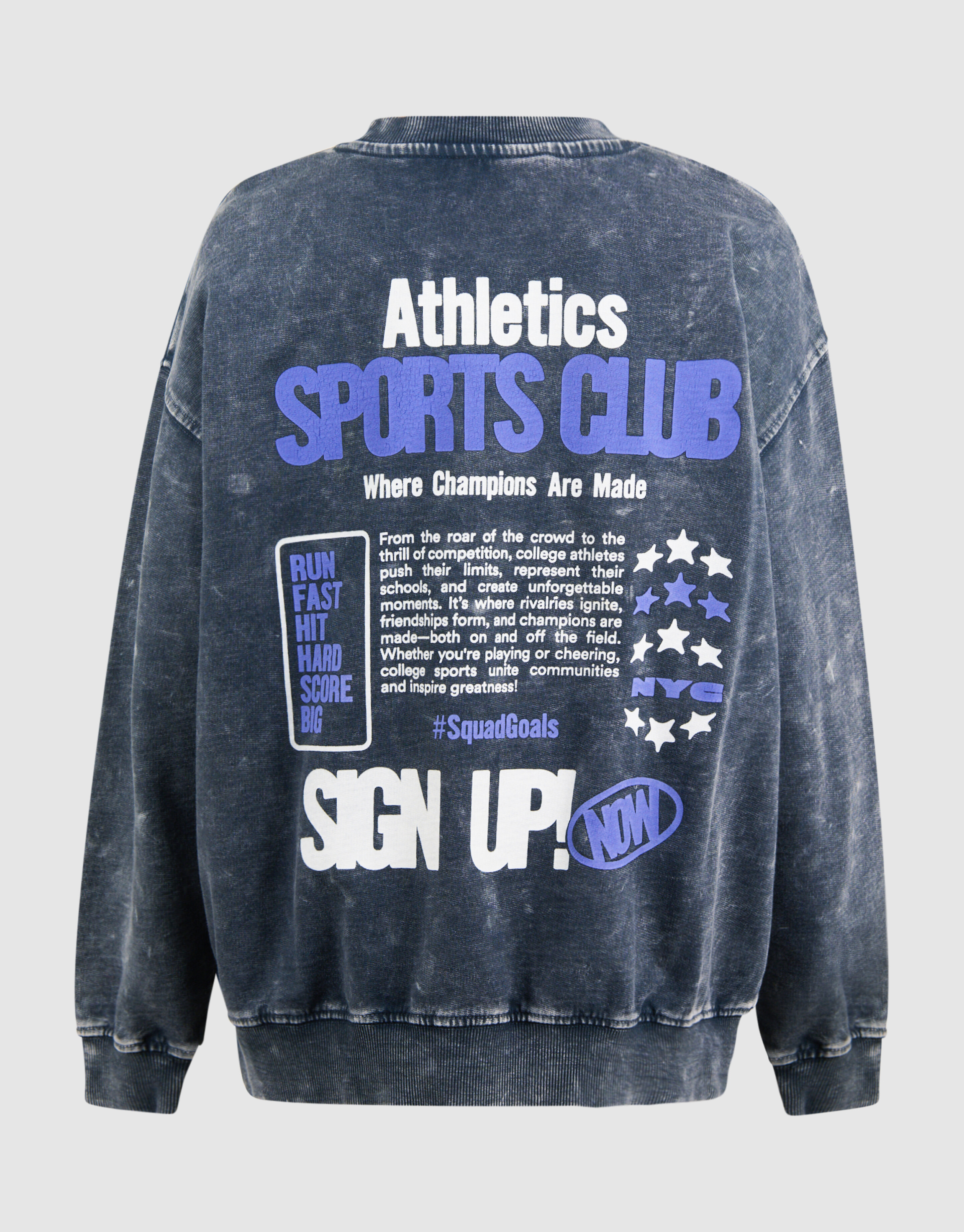 Gewaschenes Club Artwork Sweatshirt Dunkelgrau SHOEBY BOYS