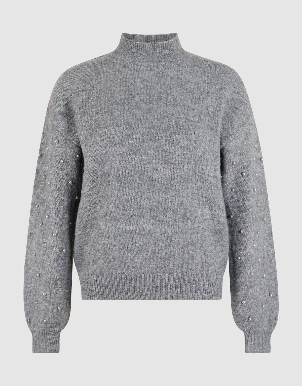 Pullover mit Nietenärmeln Grau SHOEBY WOMEN