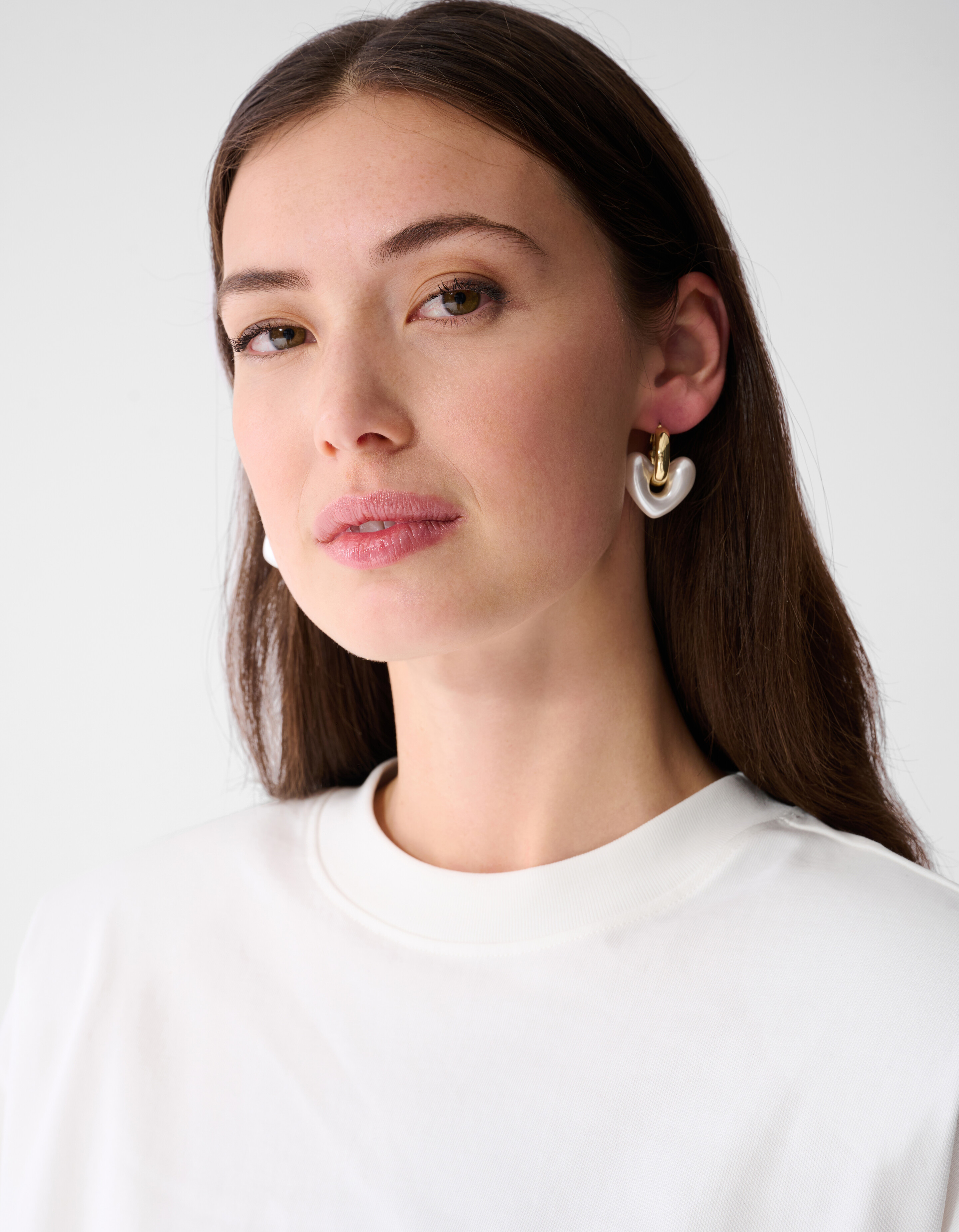 Perlenherz-Creolen Gold SHOEBY ACCESSOIRES