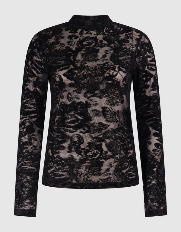 Rosen Mesh Top Schwarz SHOEBY WOMEN