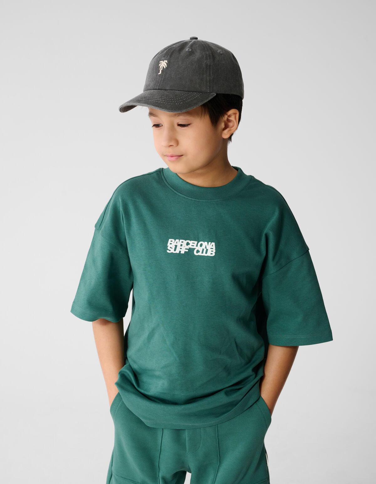 Surf Club Artwork T-Shirt Dunkelgr&uuml;n SHOEBY BOYS