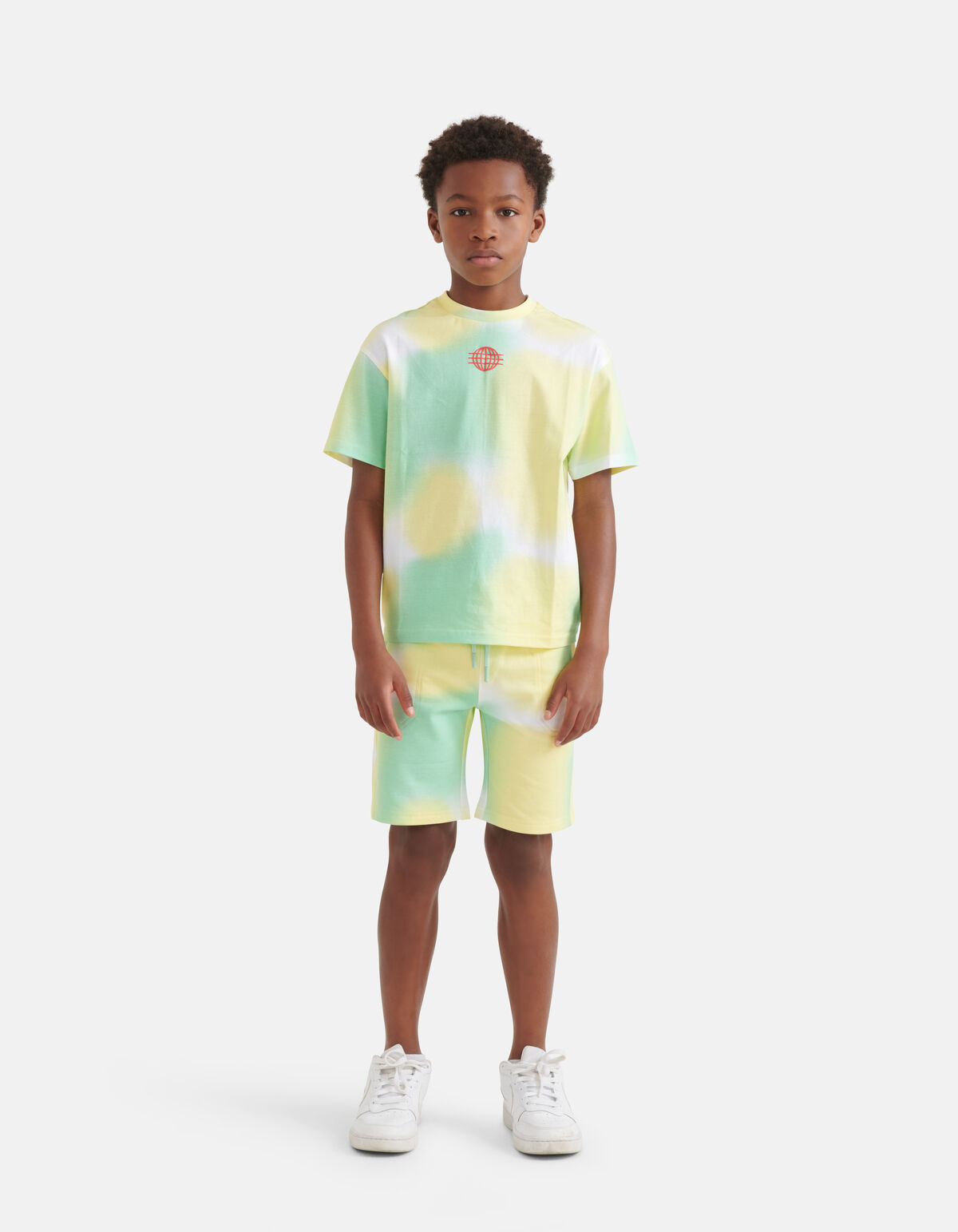 Bedrucktes Tie-Dye-T-Shirt Grün SHOEBY BOYS