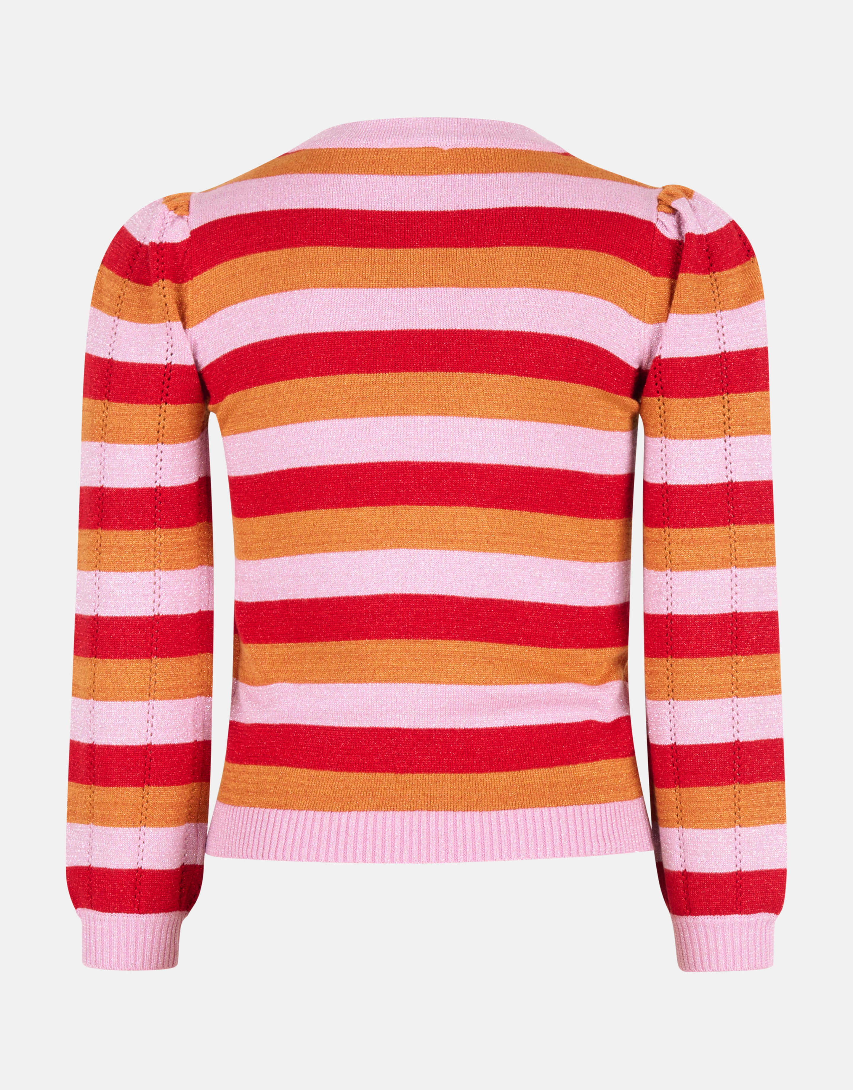 Gestreifter Glitzer-Pullover Orange SHOEBY GIRLS