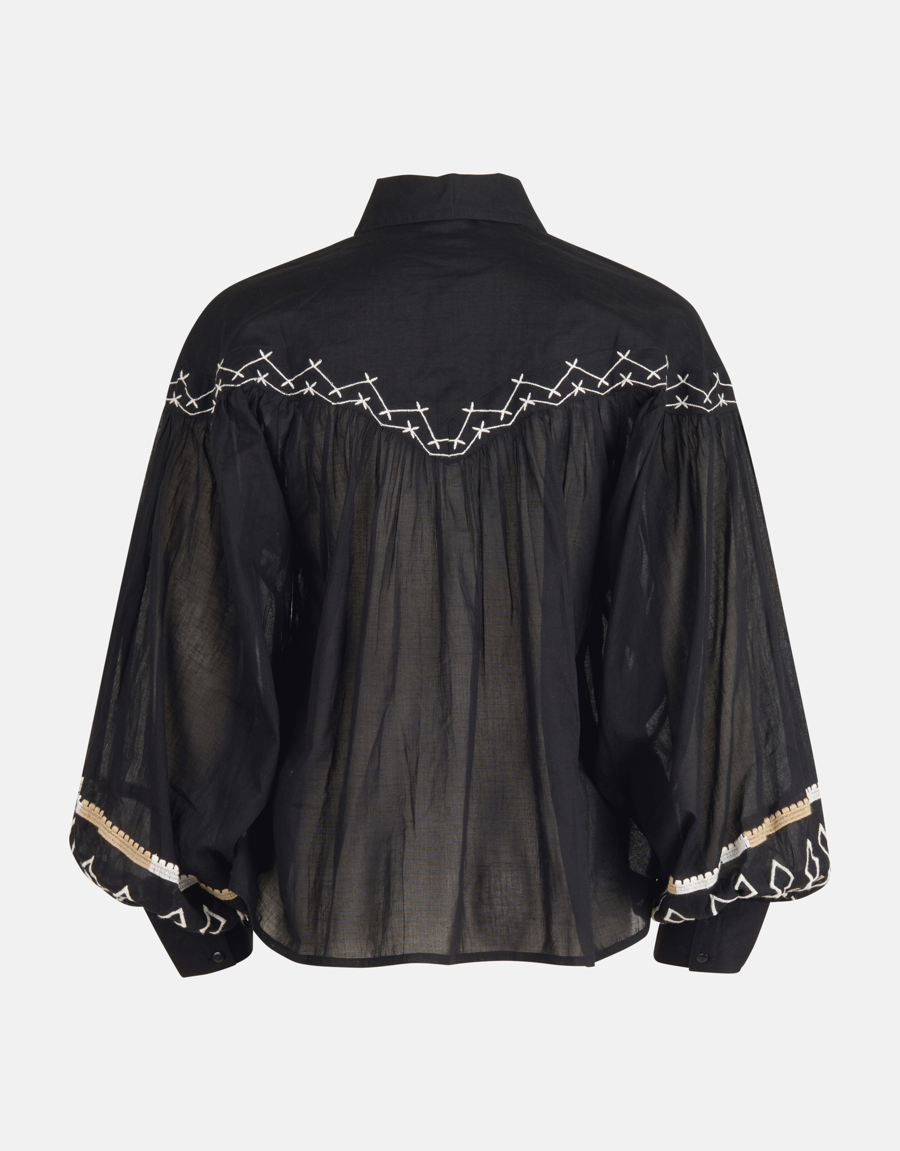 Bluse mit Stickerei Schwarz SHOEBY WOMEN
