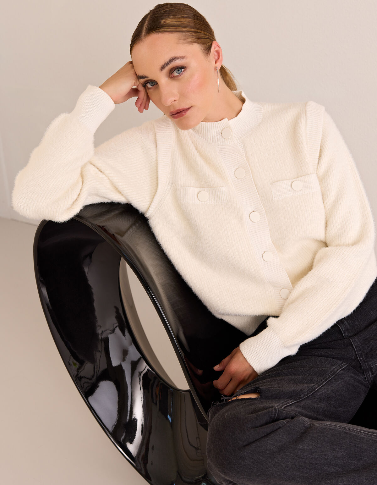 Knopfweste Off White von Mieke SHOEBY WOMEN