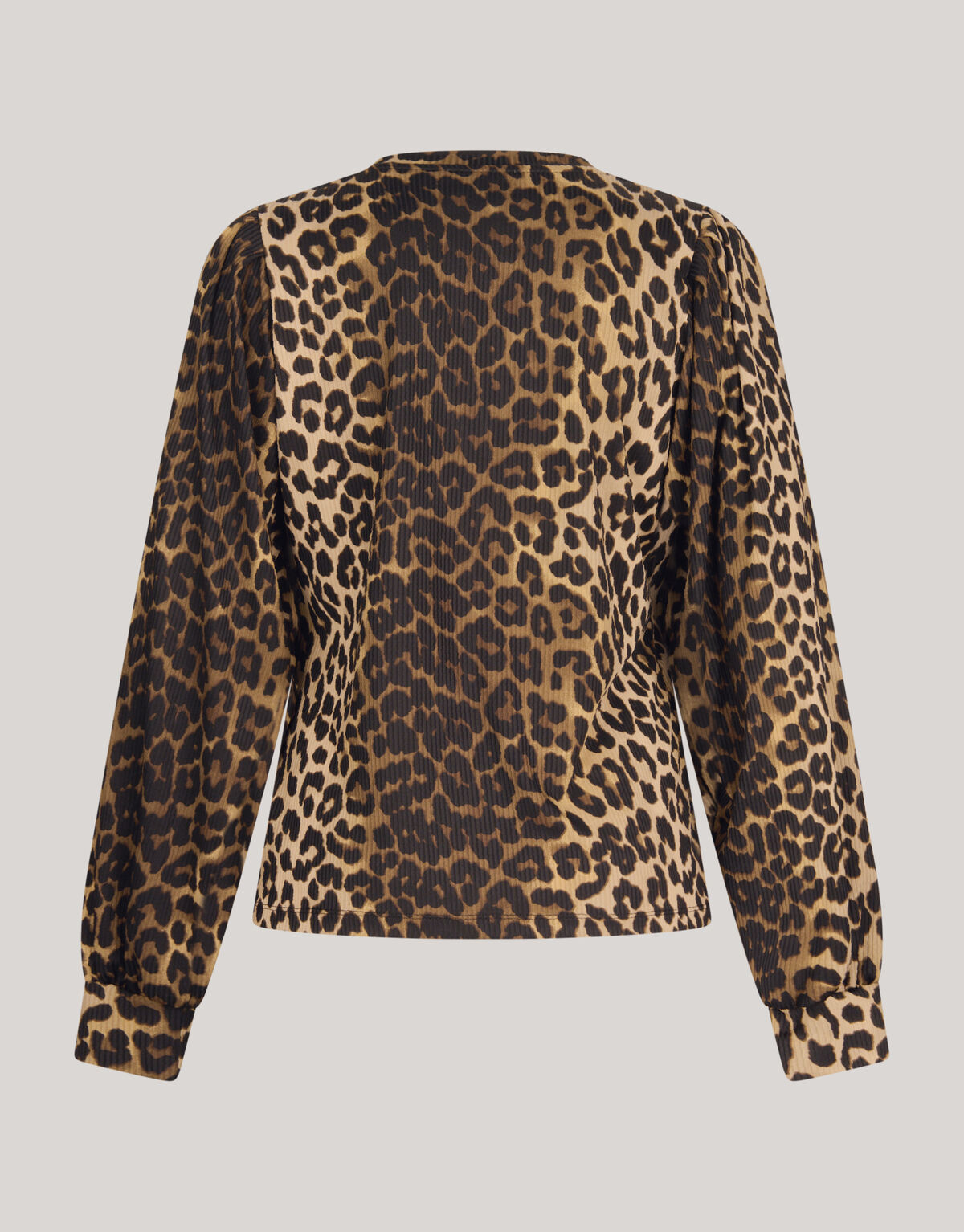 Leoparden-Top aus Ripp-Jersey Braun SHOEBY WOMEN