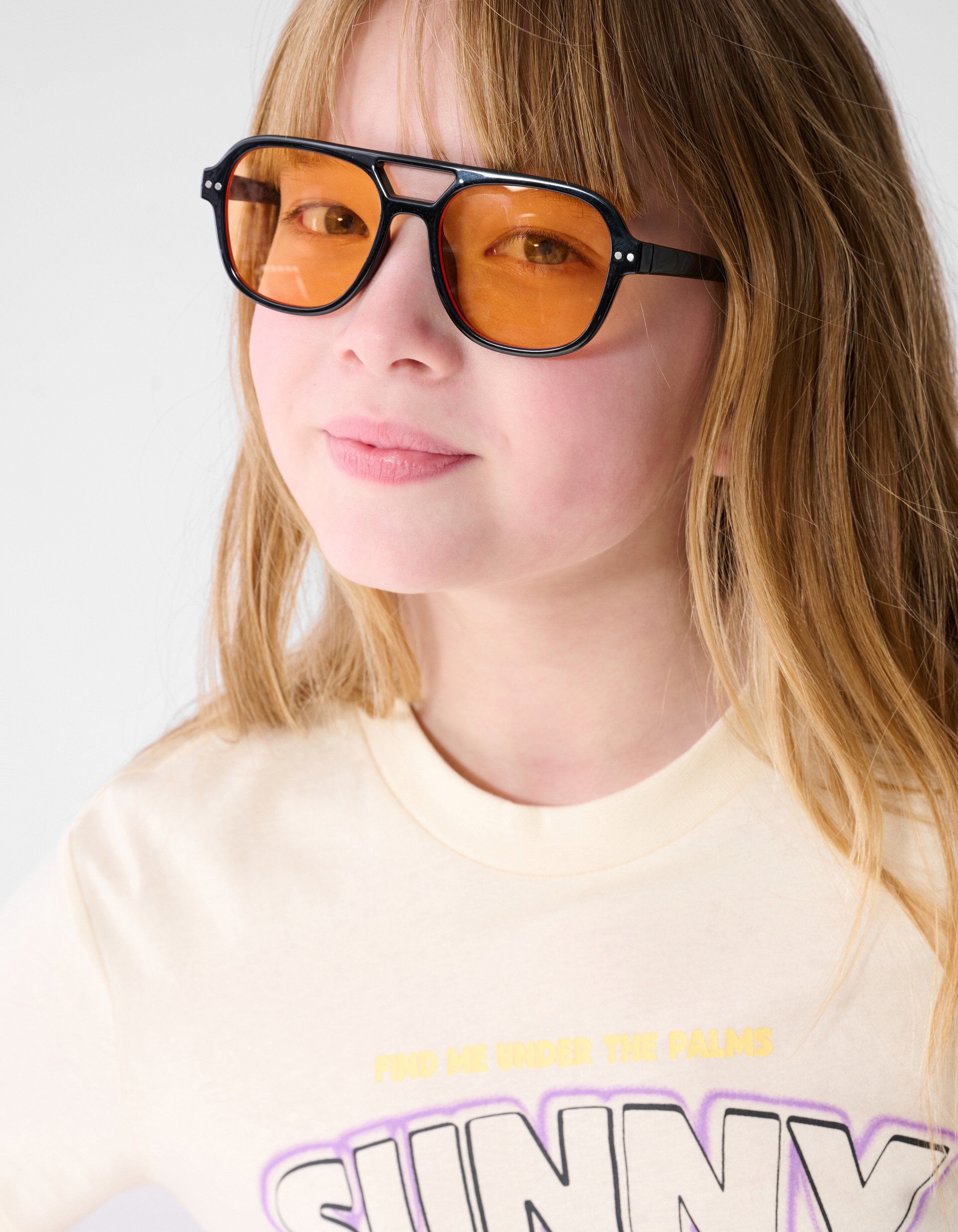 Sunny Palms Artwork T-Shirt Off-White SHOEBY GIRLS