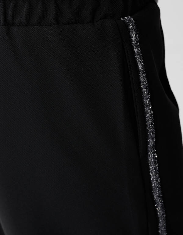 Glitzer-Hose mit weitem Bein, schwarz SHOEBY GIRLS