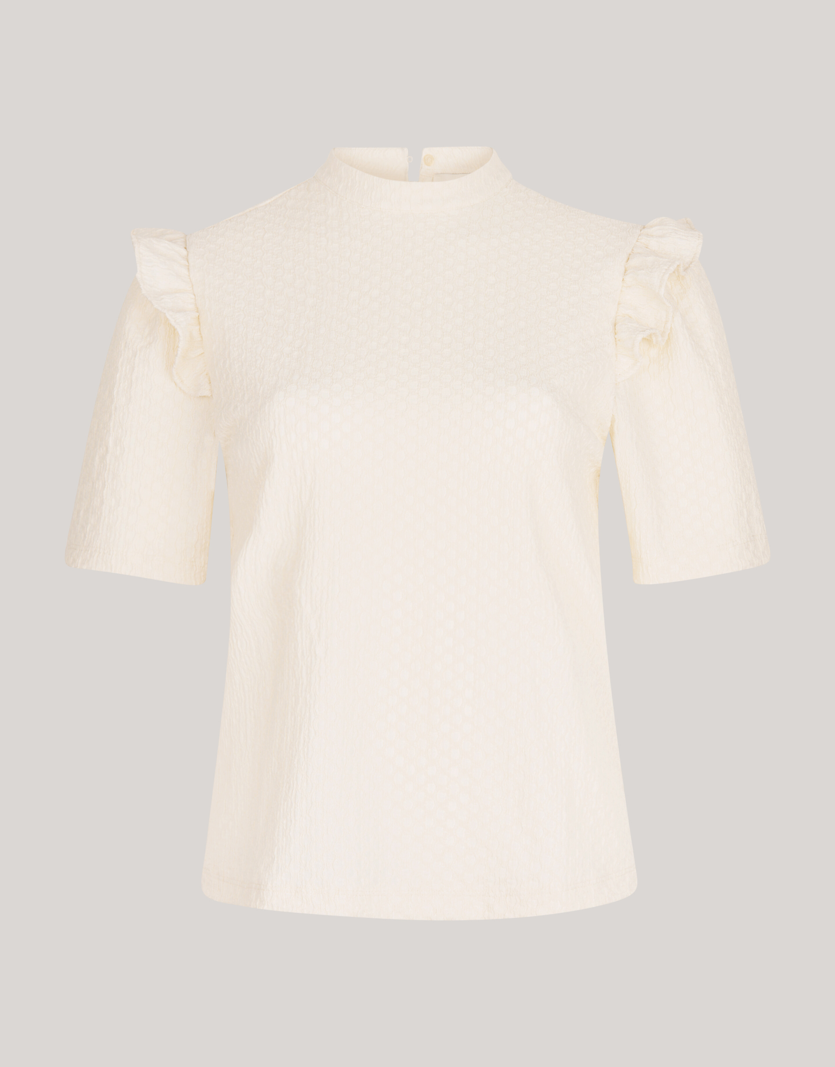 Crinkle Ruffle Top Weiß SHOEBY WOMEN