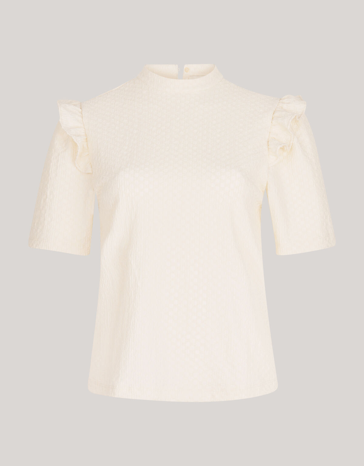 Crinkle Ruffle Top Weiß SHOEBY WOMEN