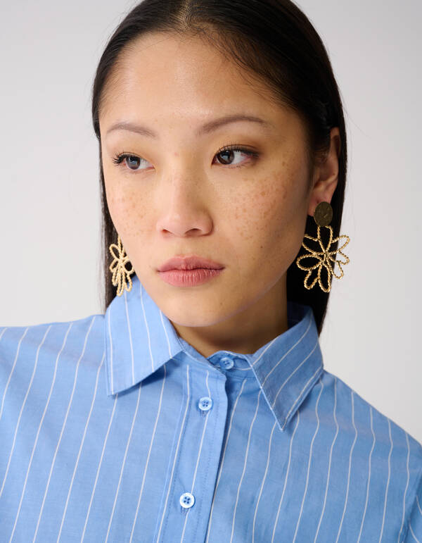 Gro&szlig;e Blumenohrringe Gold SHOEBY ACCESSOIRES