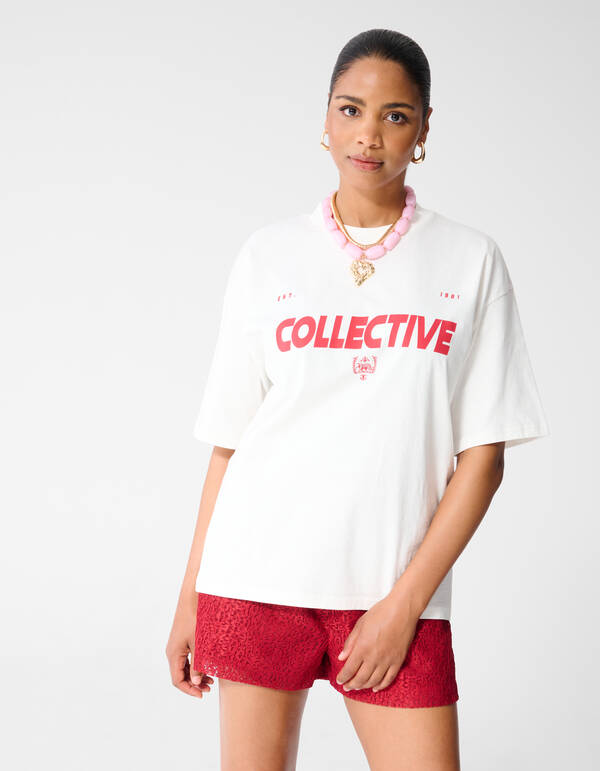 Collective Artwork T-Shirt Wei&szlig; SHOEBY WOMEN
