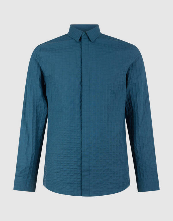 Strukturhemd Dunkelgrün SHOEBY MEN