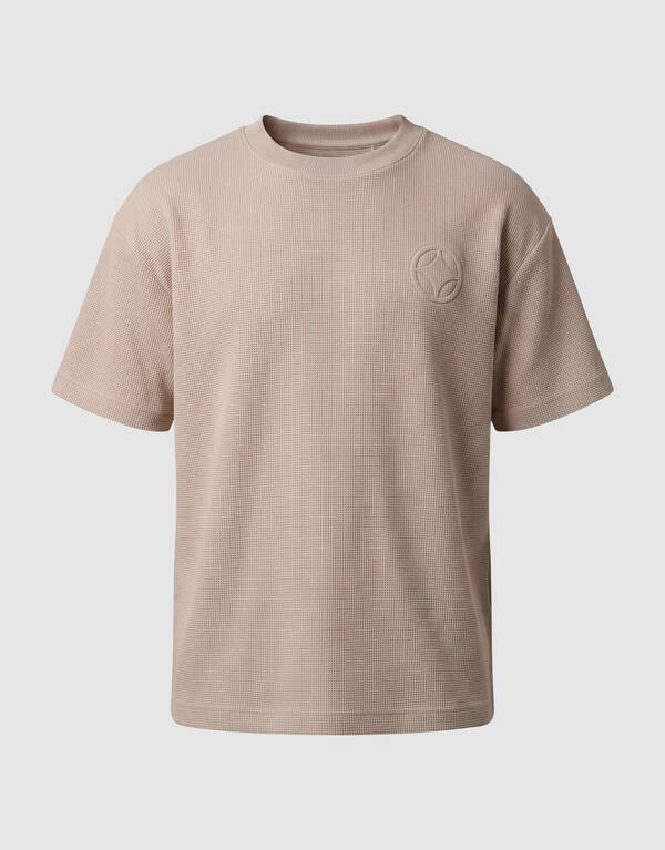 Waffel-T-Shirt Hellbraun SHOEBY MEN