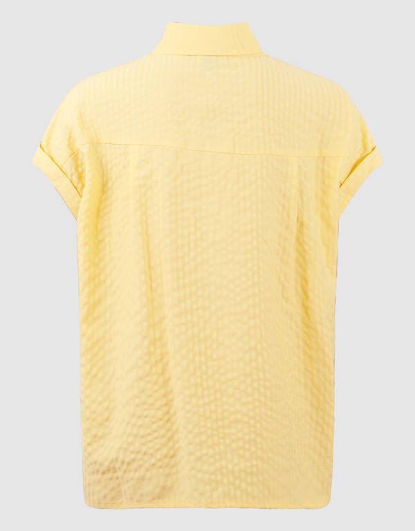 Pinstripe-Strass-Bluse Hellgelb SHOEBY GIRLS