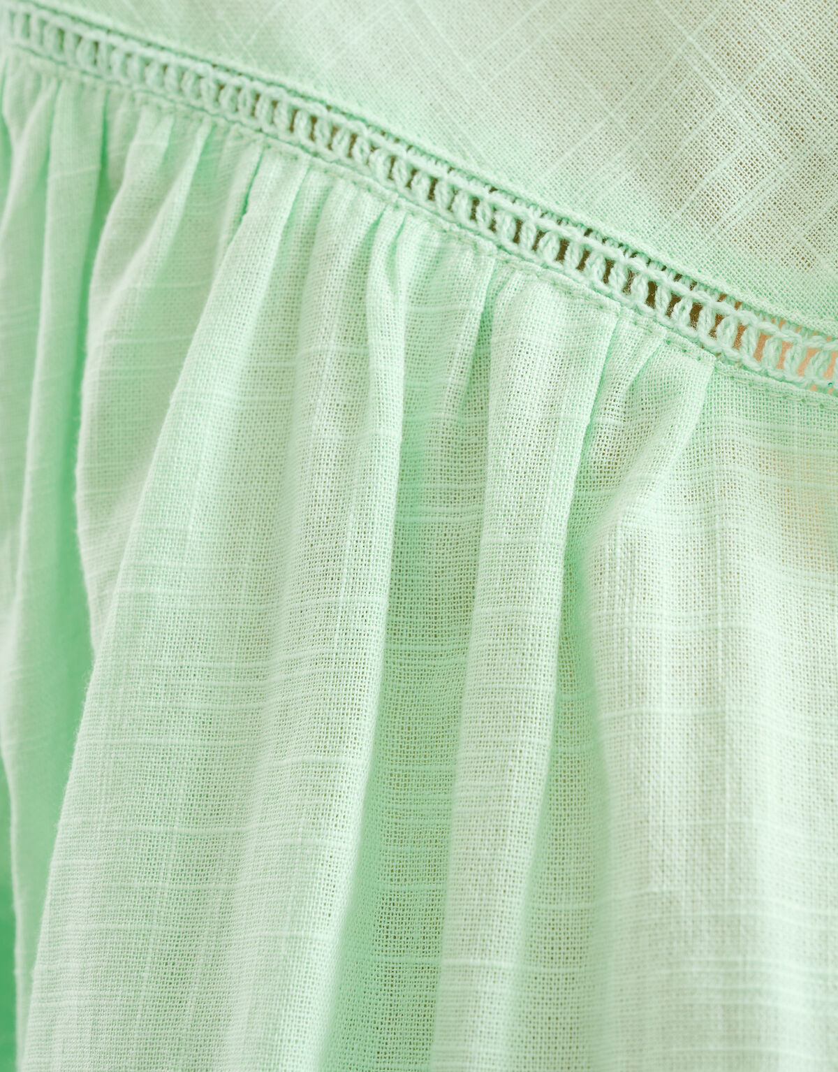 Embroidery Blouse Groen SHOEBY WOMEN