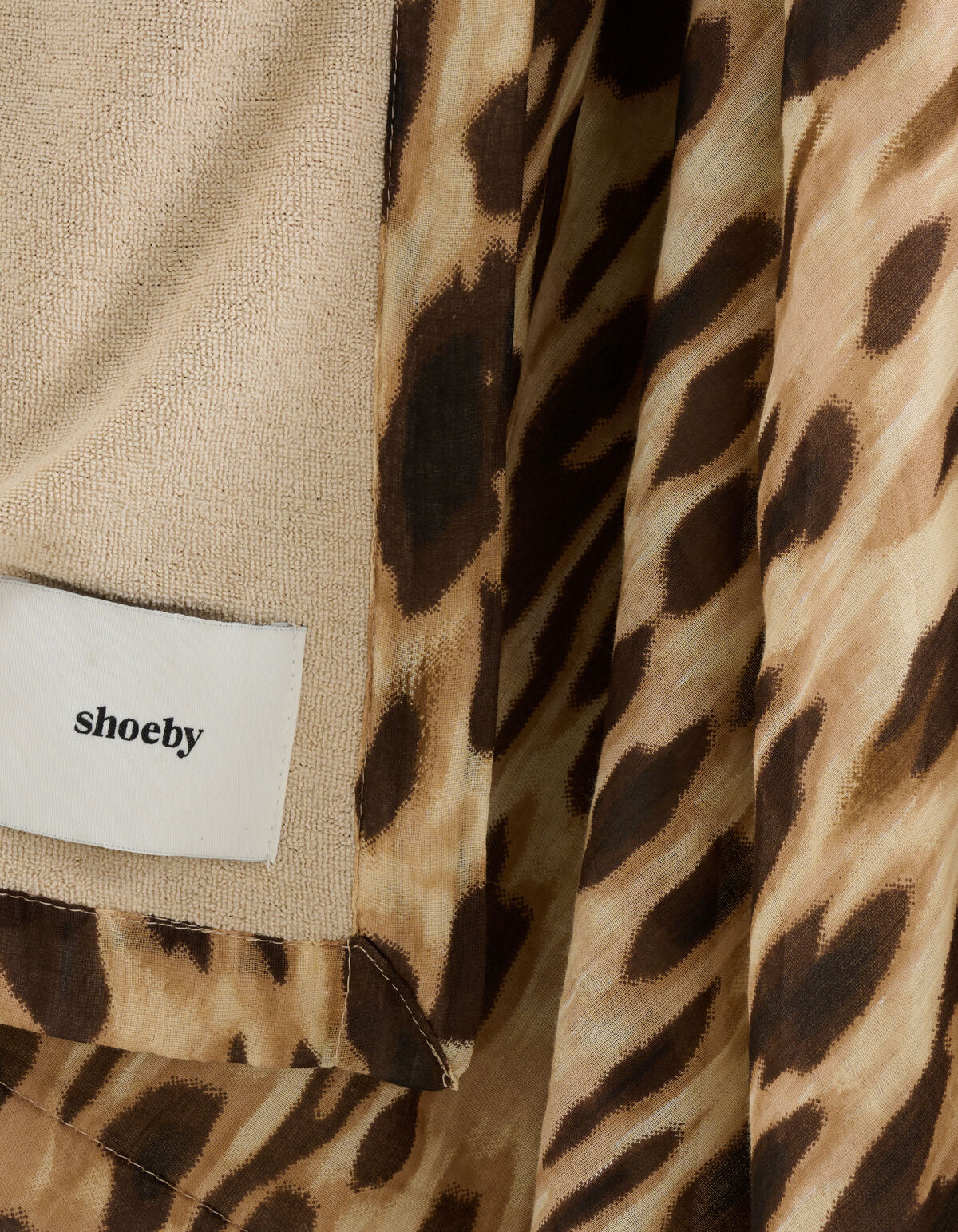 Badetuch Gepard Print Braun SHOEBY ACCESSOIRES