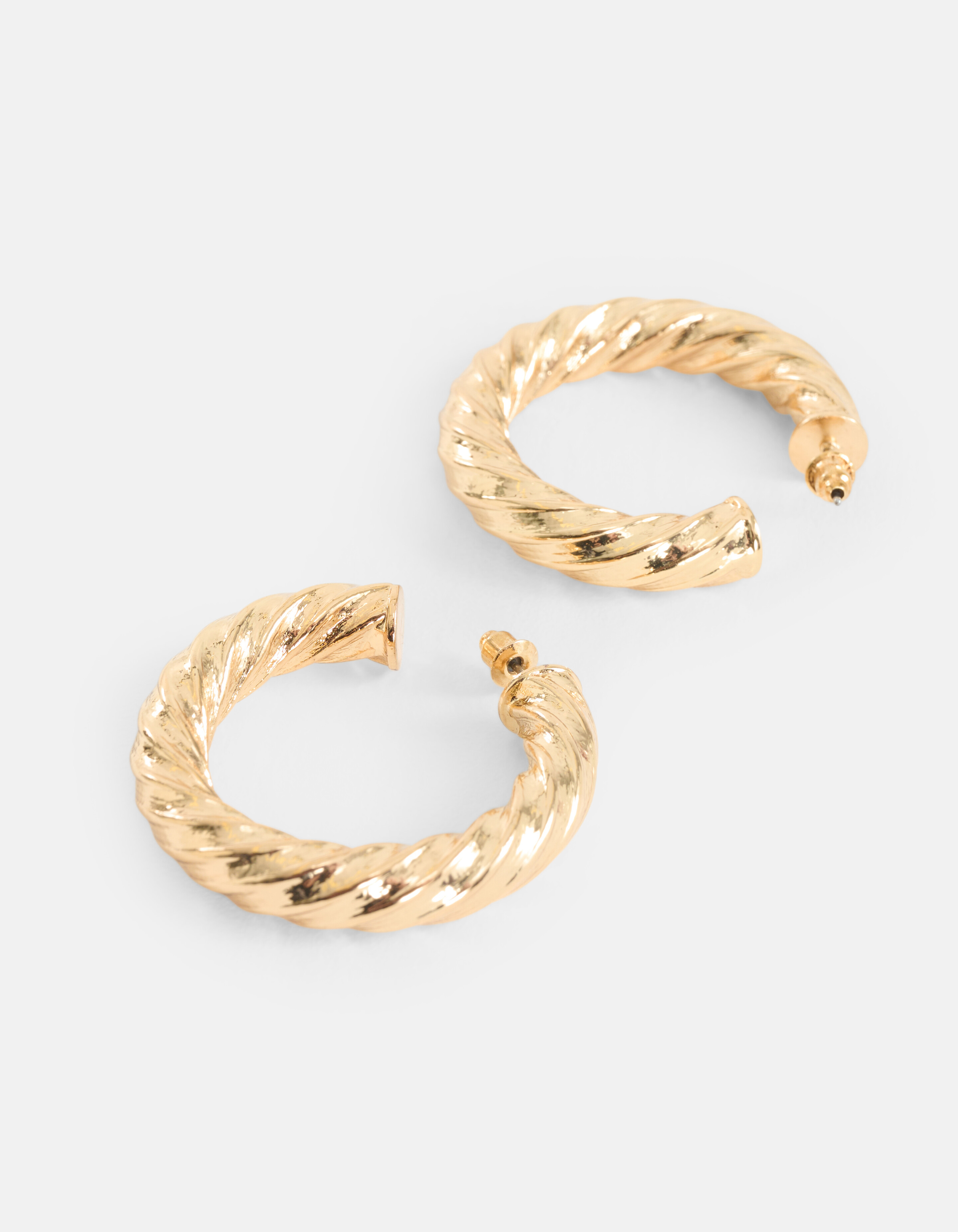 Gedrehte Reif-Ohrringe Gold SHOEBY ACCESSOIRES