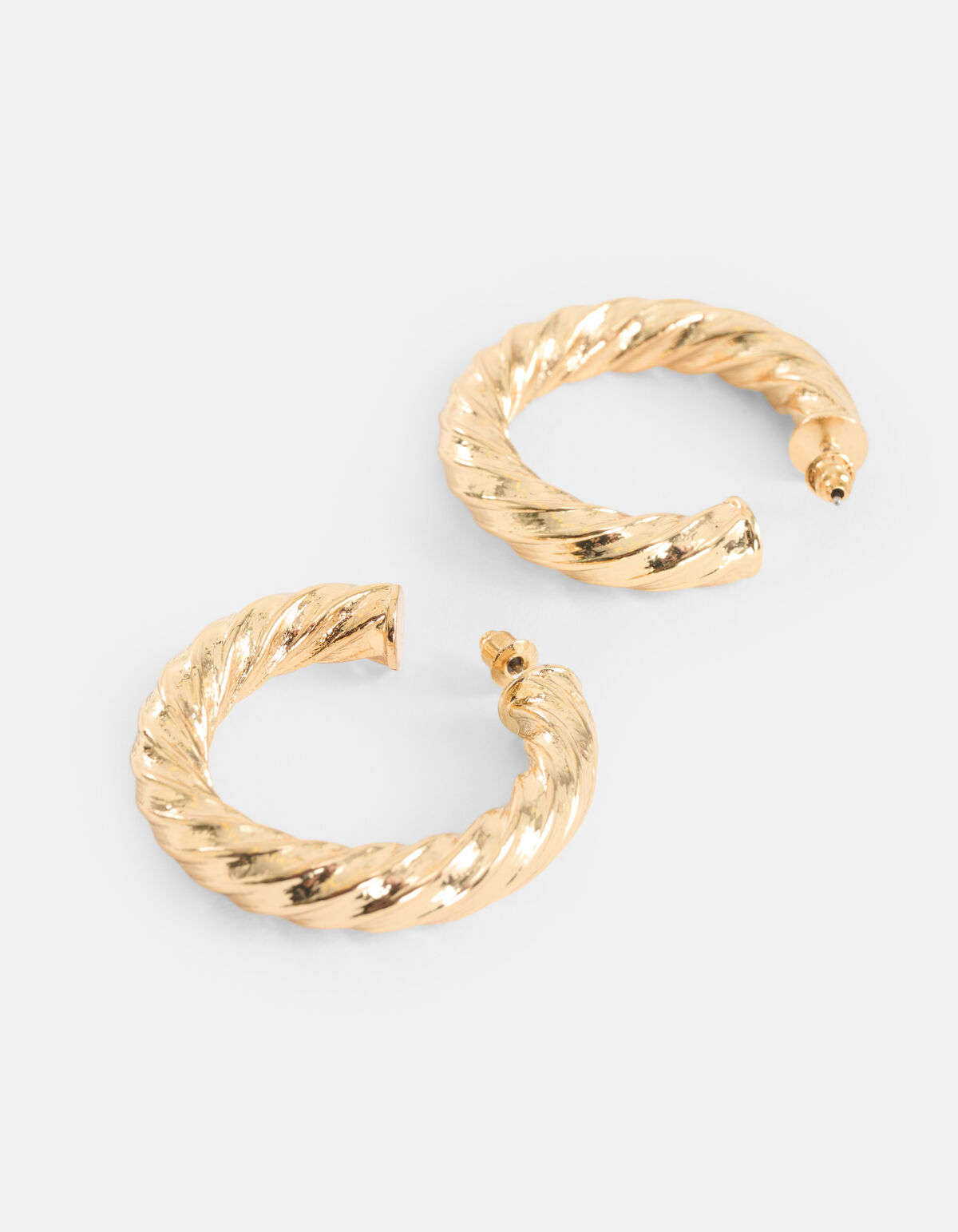 Gedrehte Reif-Ohrringe Gold SHOEBY ACCESSOIRES