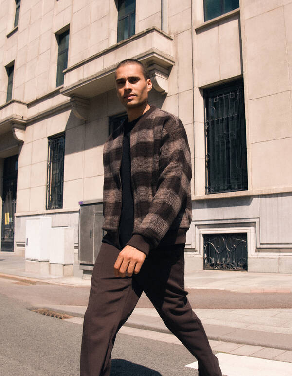 Soft Check Bomberjacke Braun SHOEBY MEN