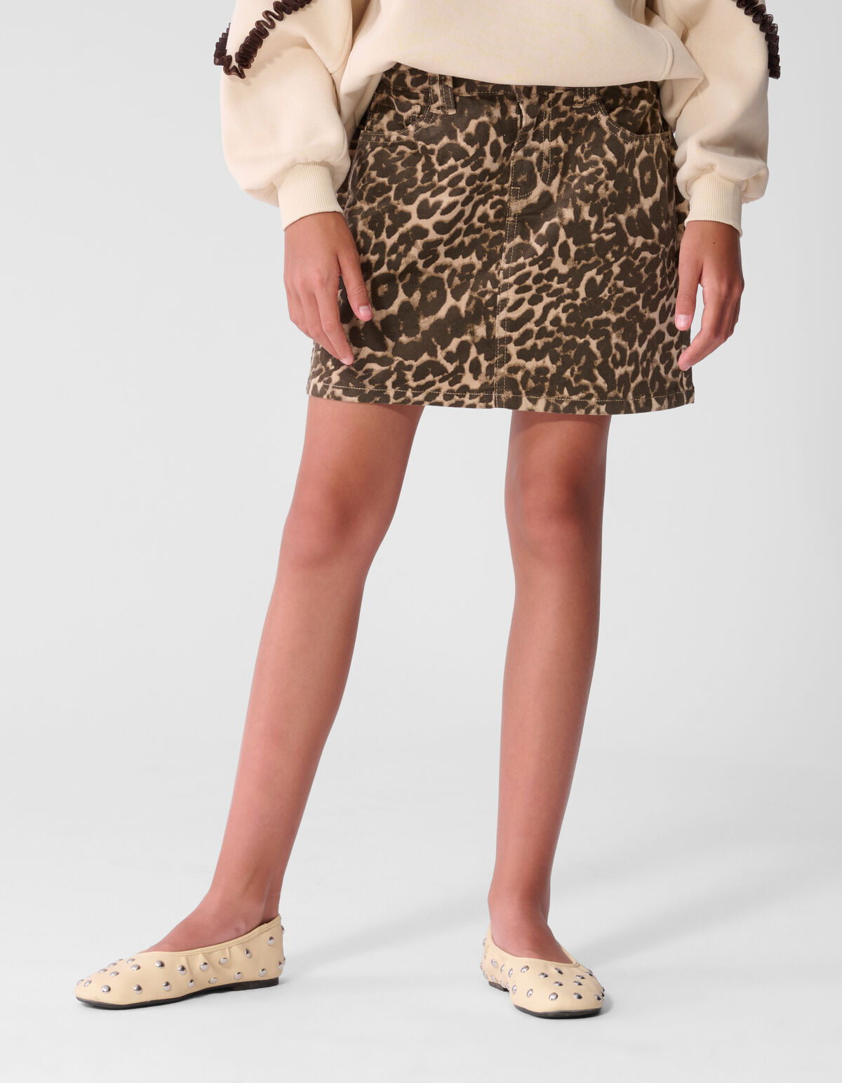 Mid-Waist Minirock Braun SHOEBY GIRLS
