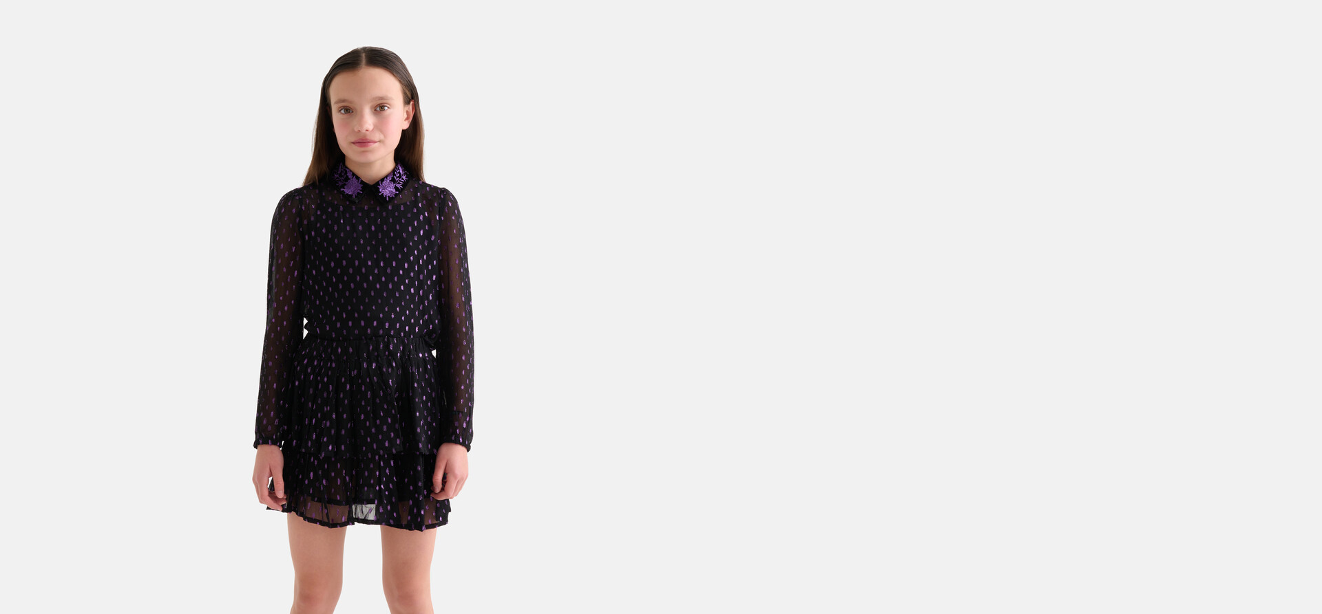 Lurex-Glitzer-Bluse Schwarz SHOEBY GIRLS