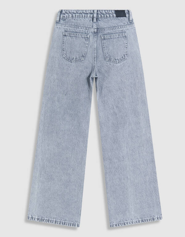 Rose Stud Straight Fit Jeans Hellgrau SHOEBY GIRLS