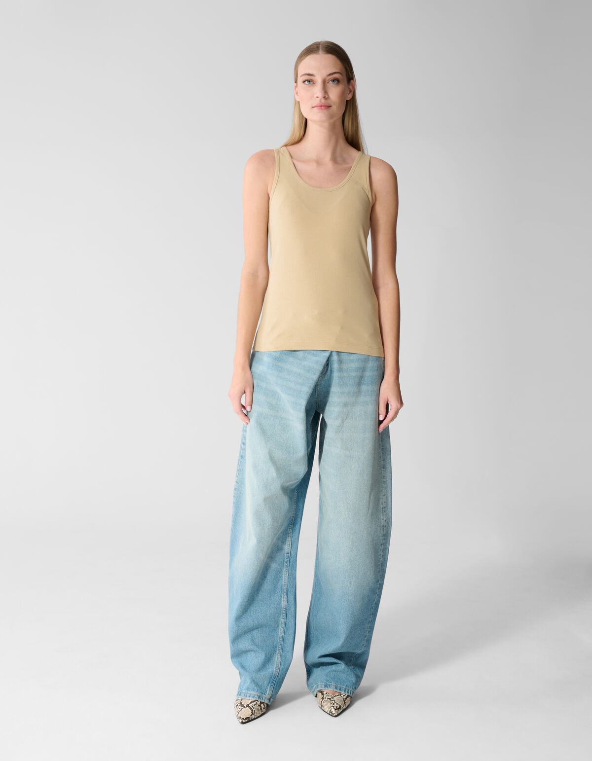 Basic Top Beige SHOEBY WOMEN