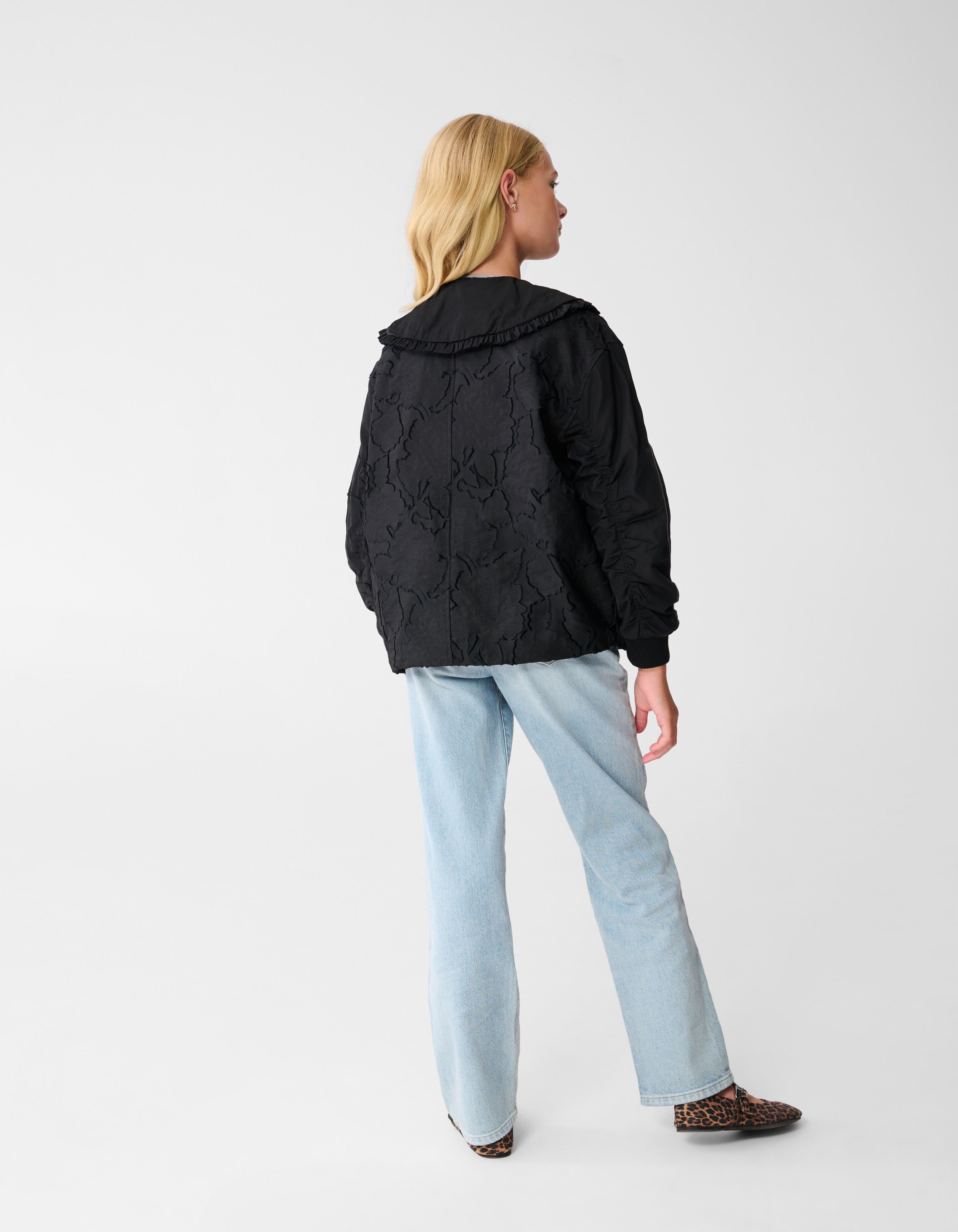 Bomberjacke mit Kragen in Schwarz SHOEBY GIRLS