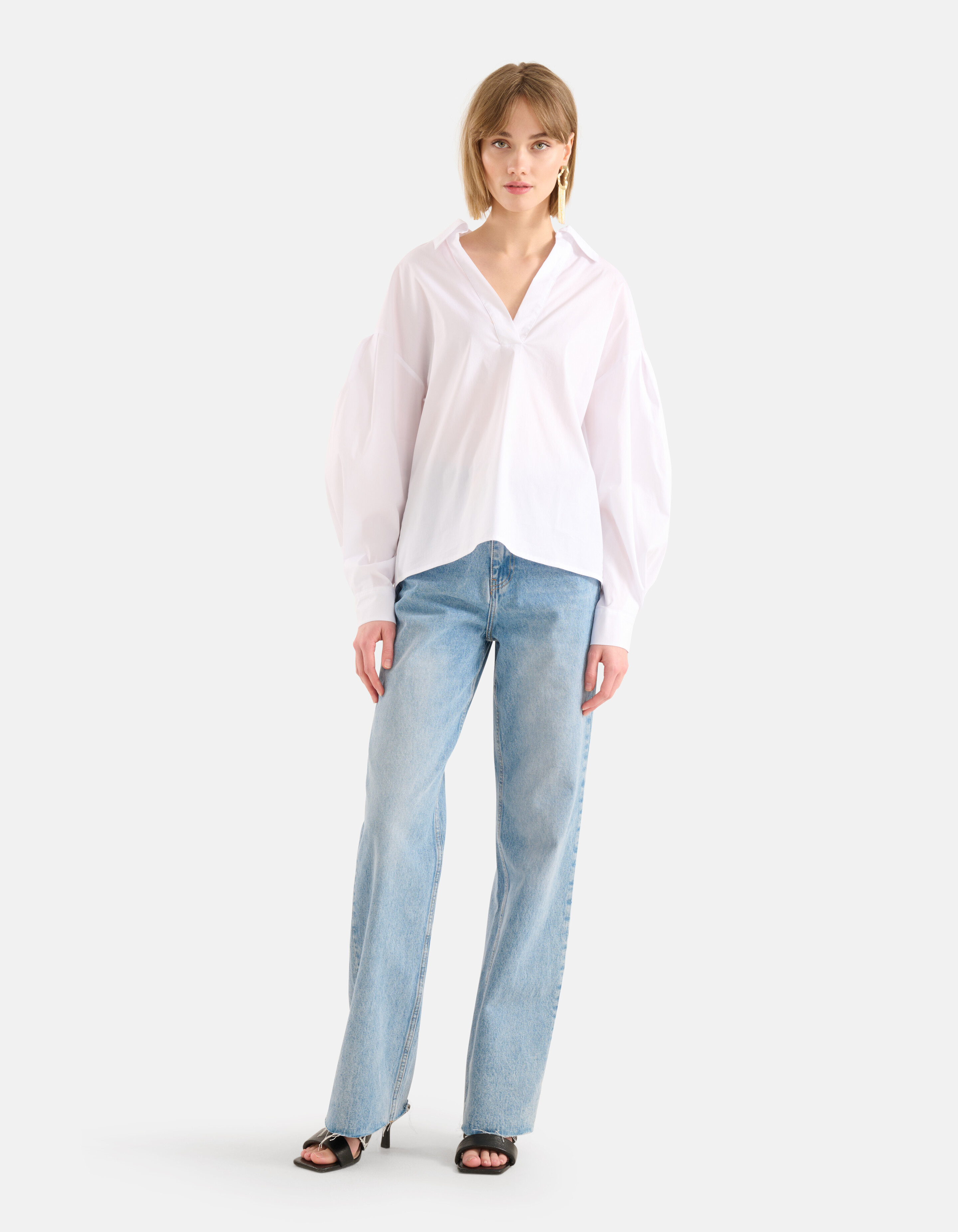 Popeline-Bluse Weiß SHOEBY WOMEN